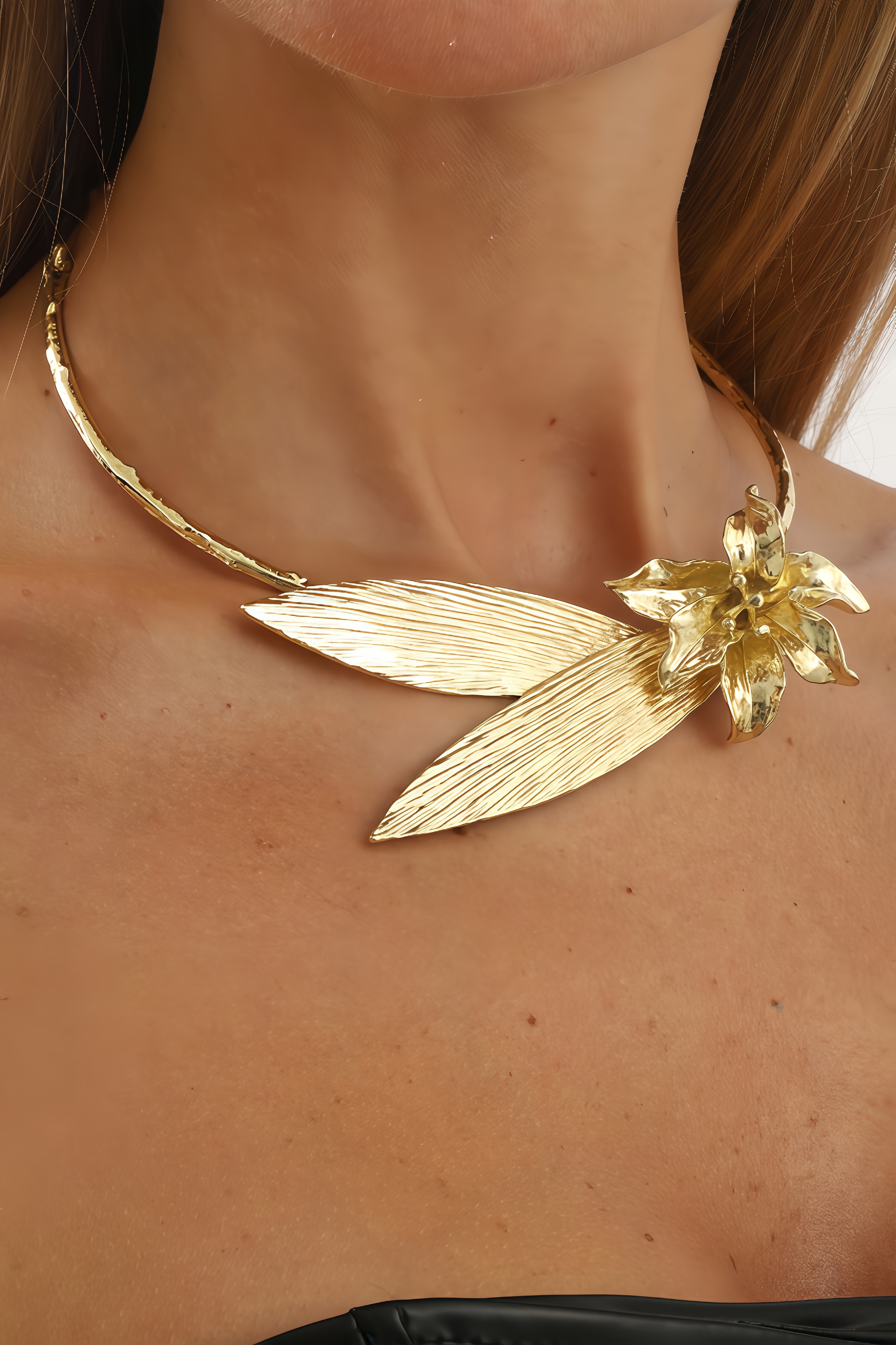 Naomi Leaf And Flower Alloy Necklace