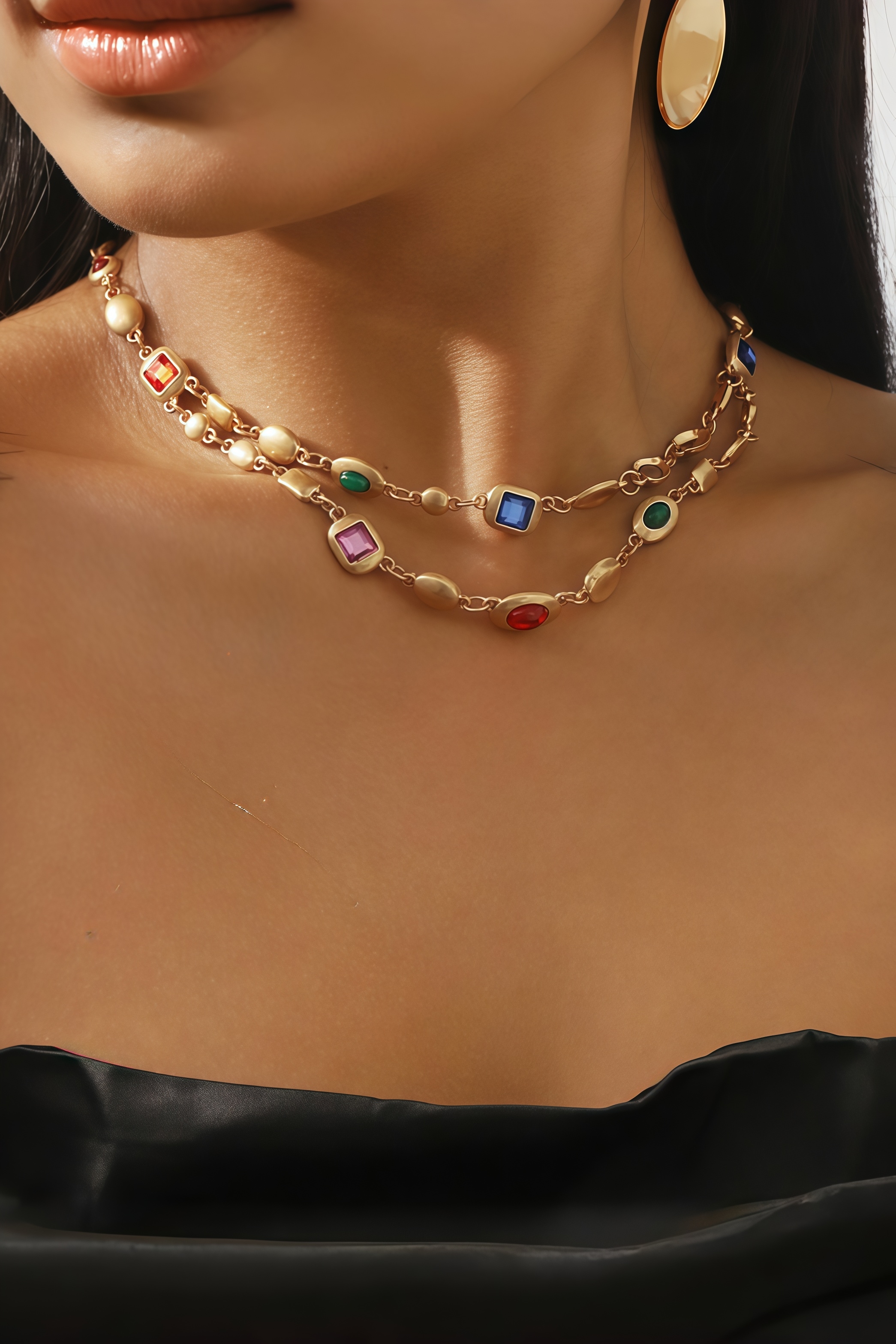 Malachai Diamond Double Layers Necklace