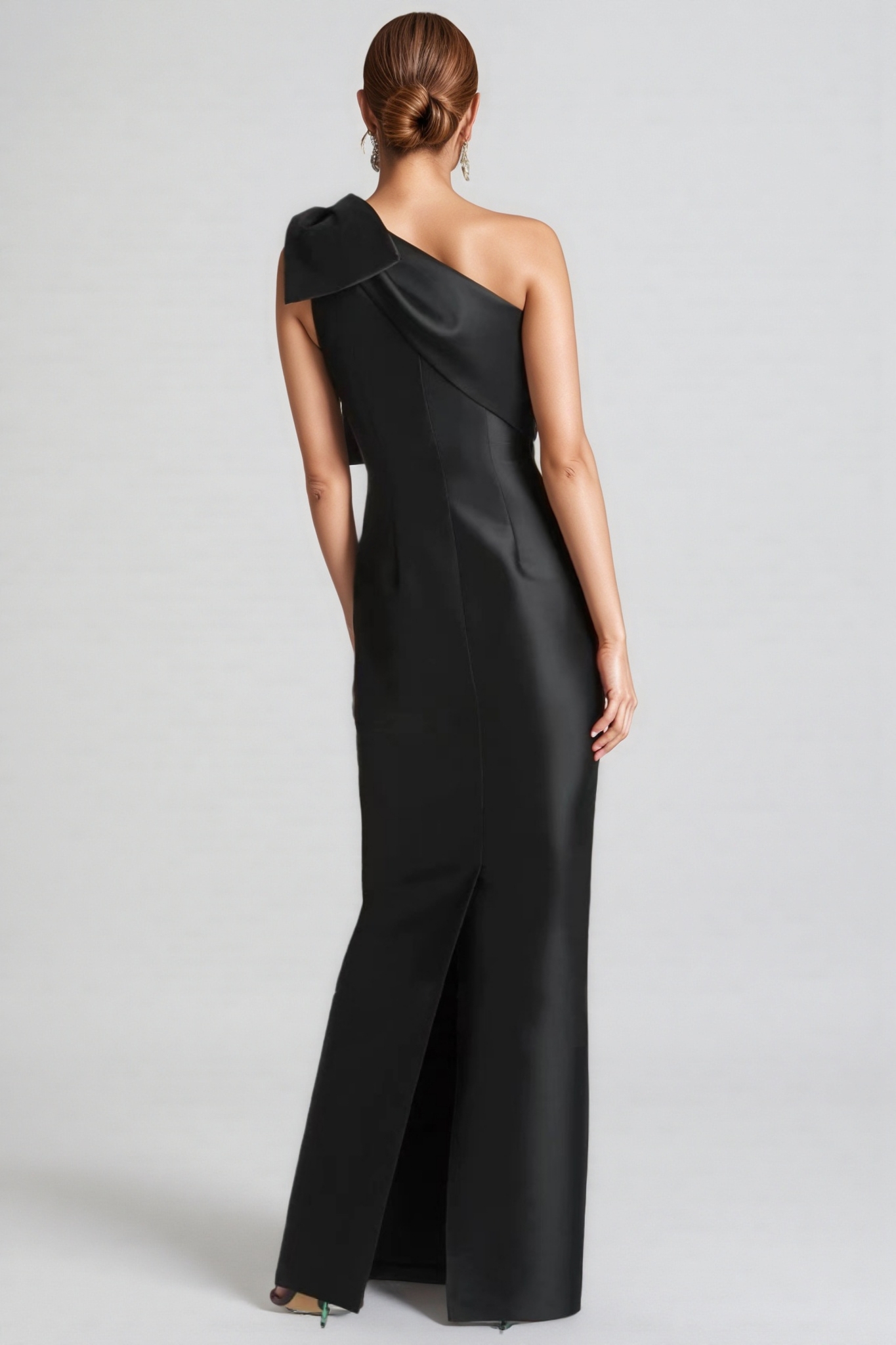 Jojo Bow One-Shoulder Maxi Dress