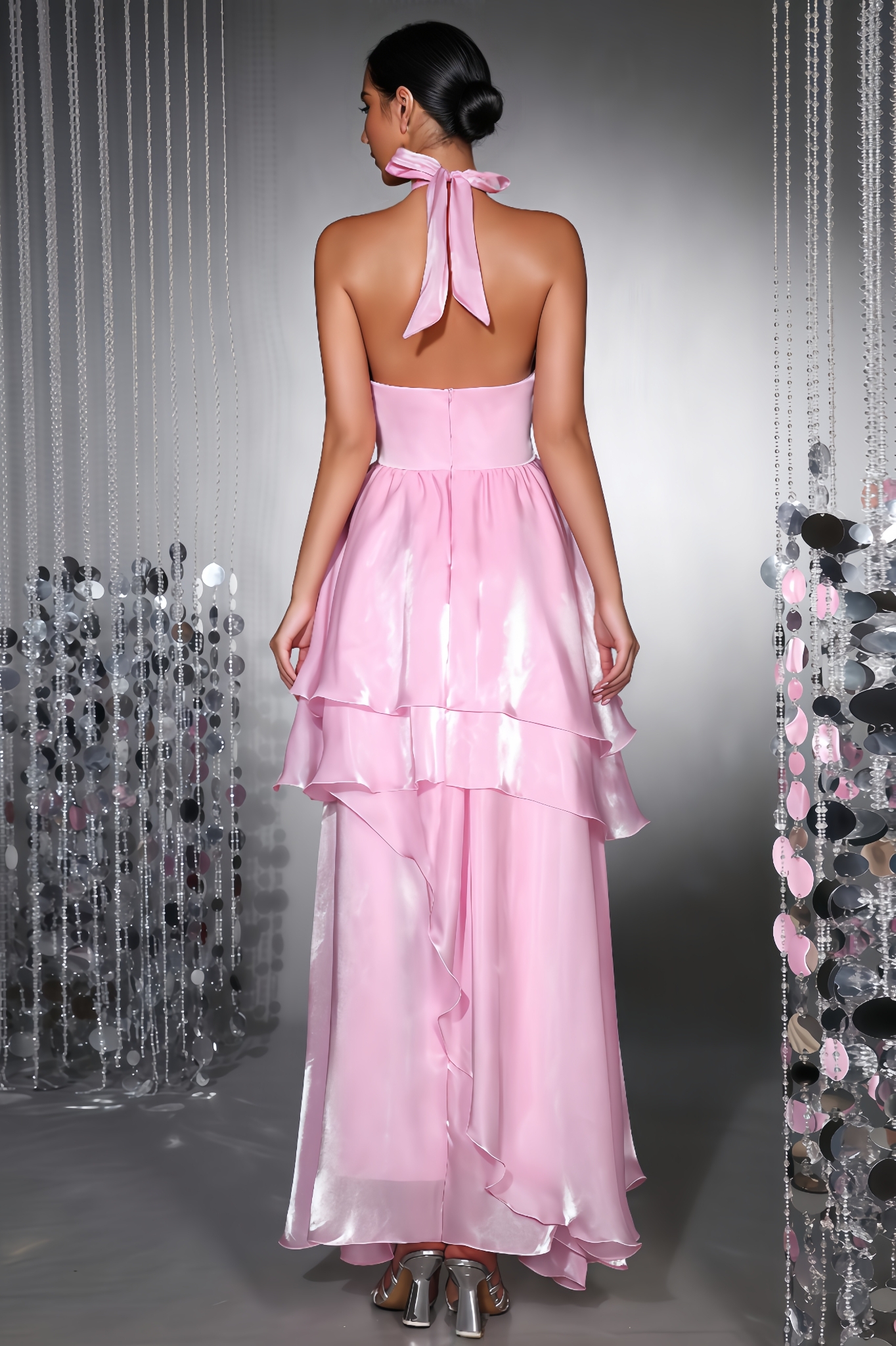 Thora Scalloped Neckline Maxi Dress