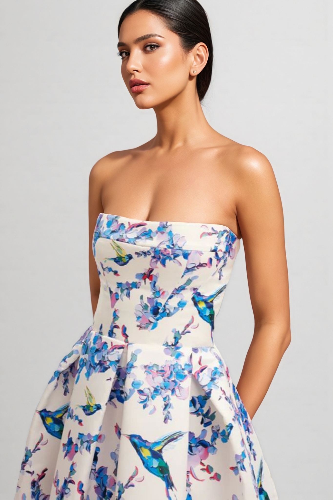 Stanl Floral Tie Midi Dress