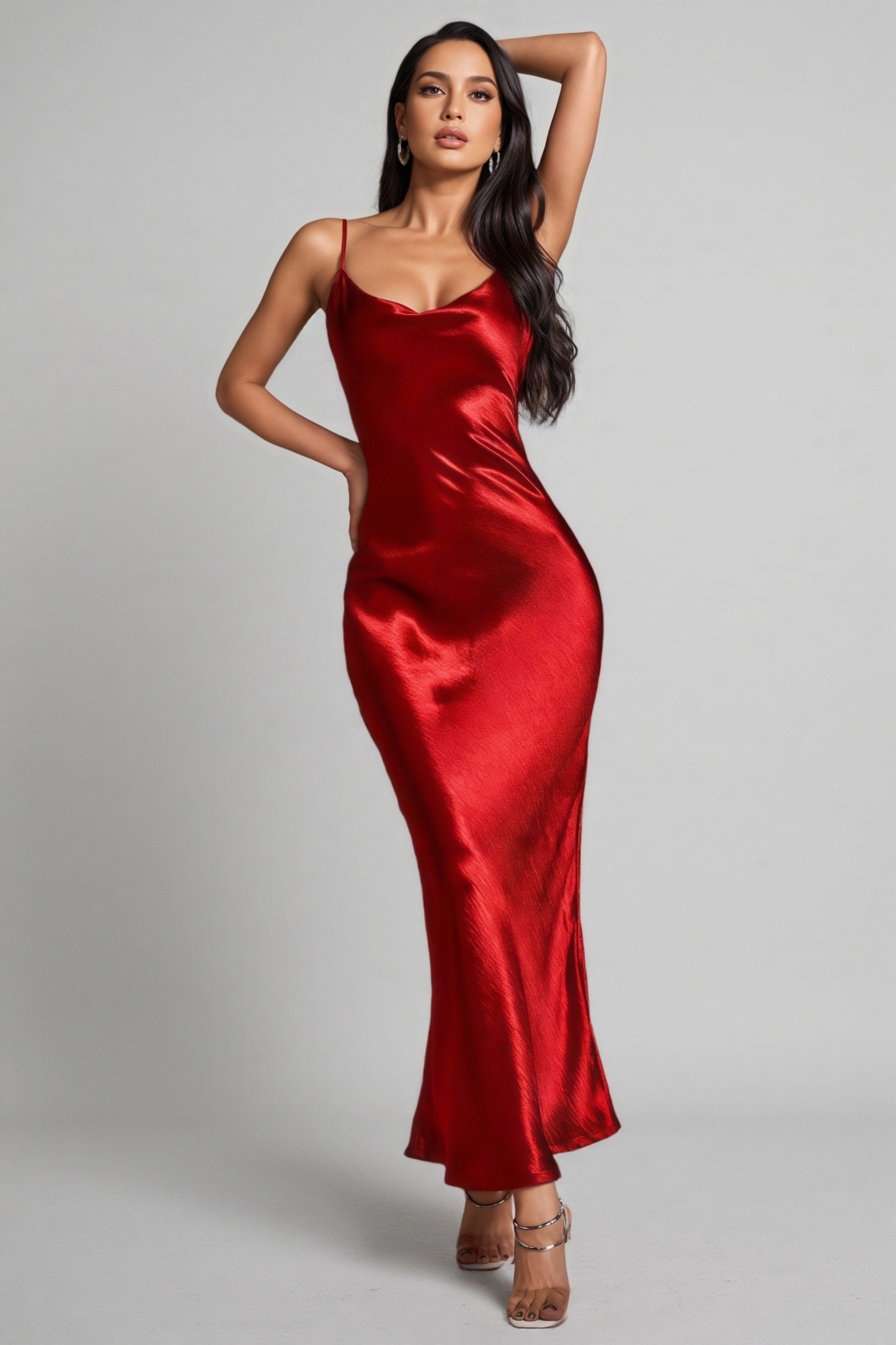 Paco Metallic Wine Maxi Dress