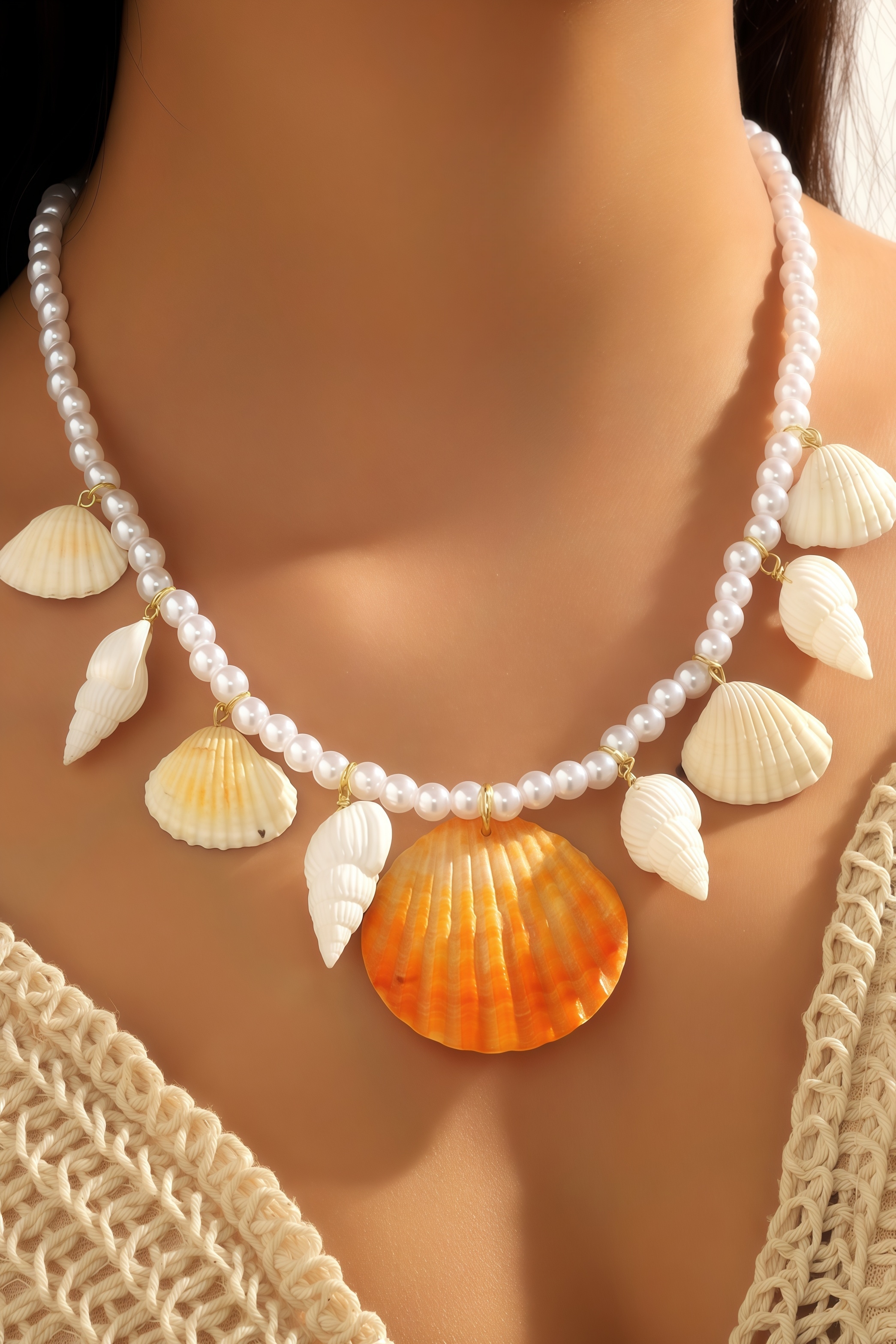 Lucian Shell Pearl Necklace