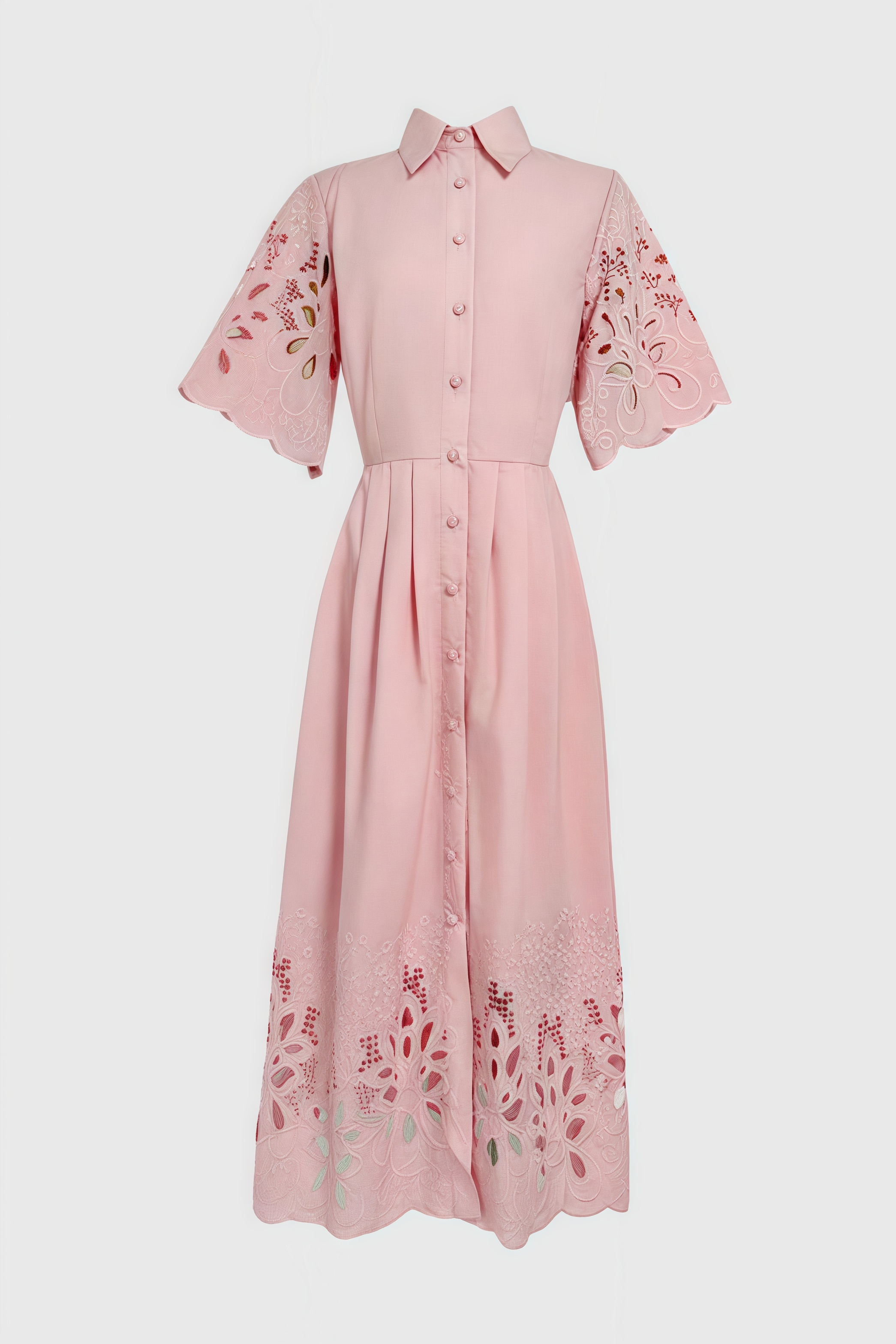 Jex Pink Cutout Lapel Maxi Dress