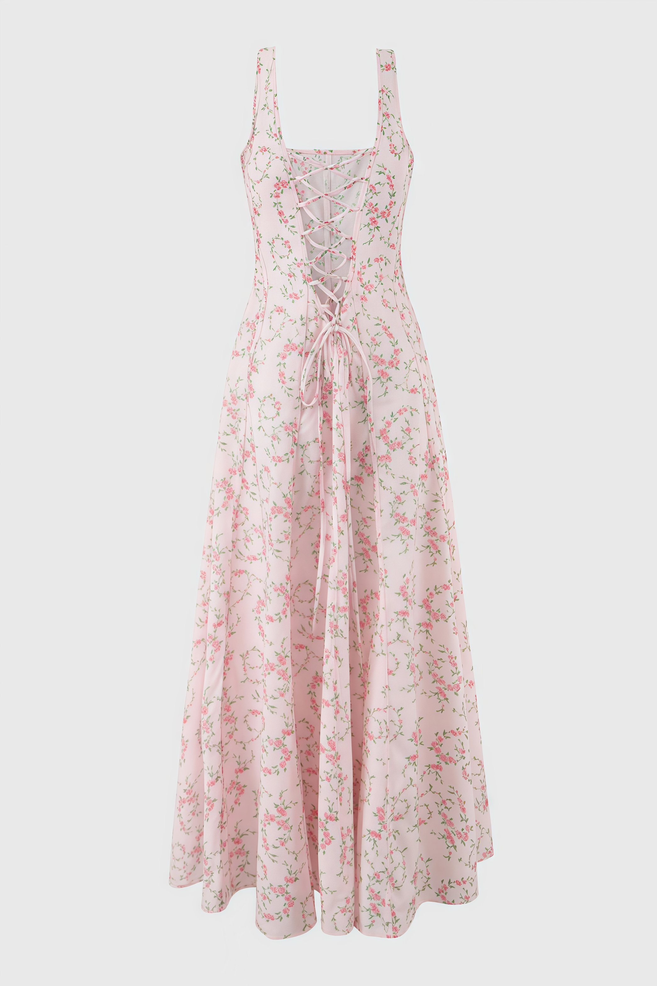 Arwent Floral Print Cotton Midi Dress