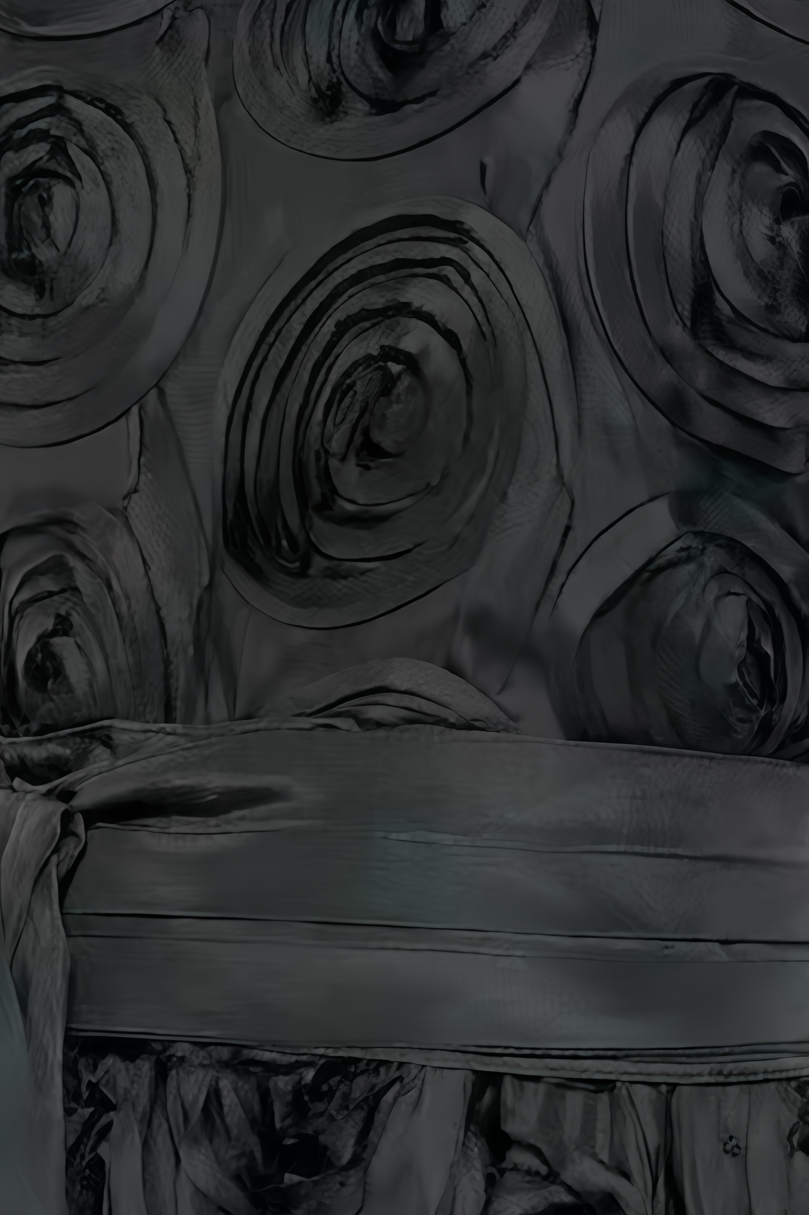 Mona Tulle-Satin Belted Woven Midi Dress