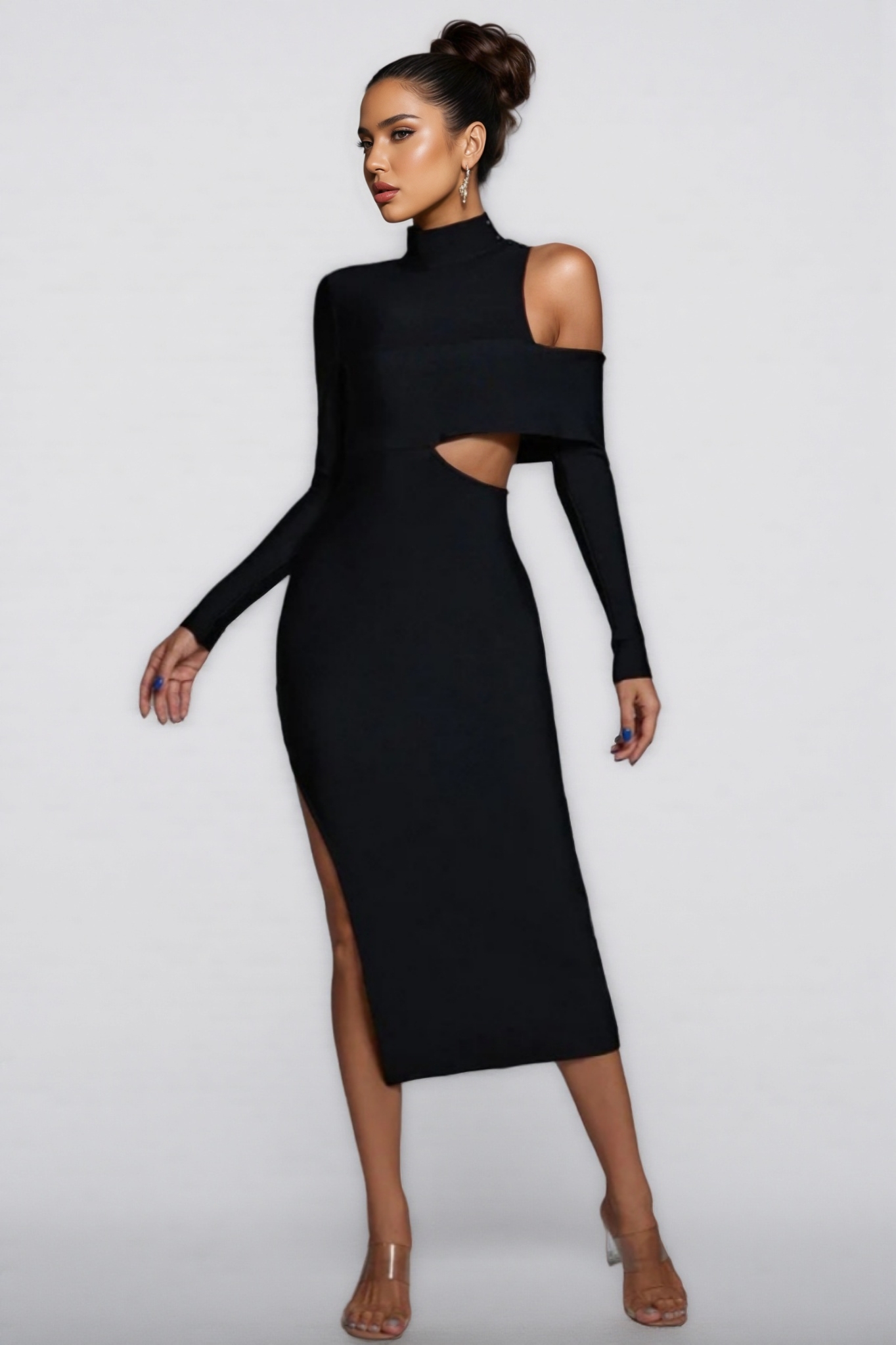 Filia High Neck Cutout Maxi Dress