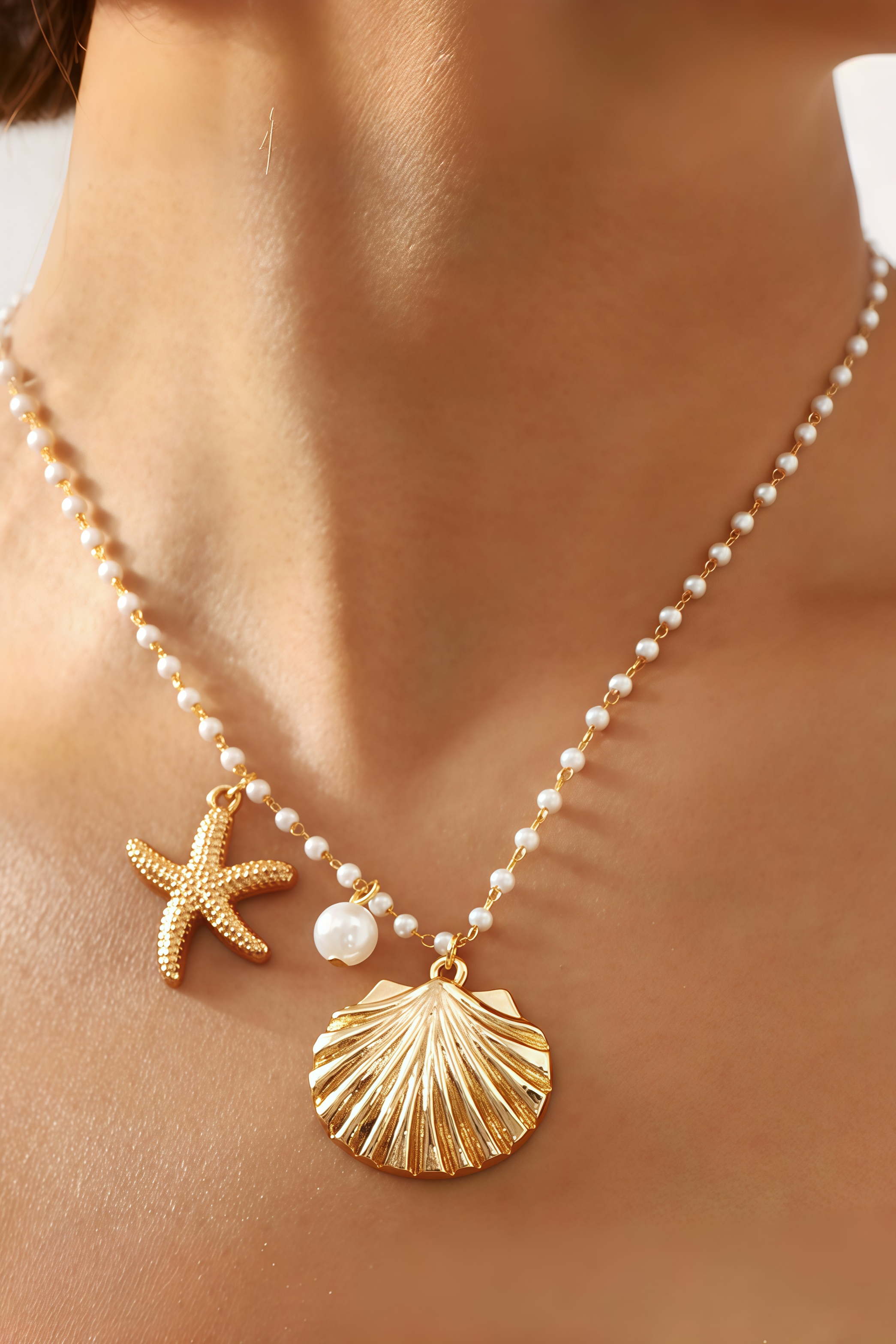 Stellan Starfish Shell Necklace