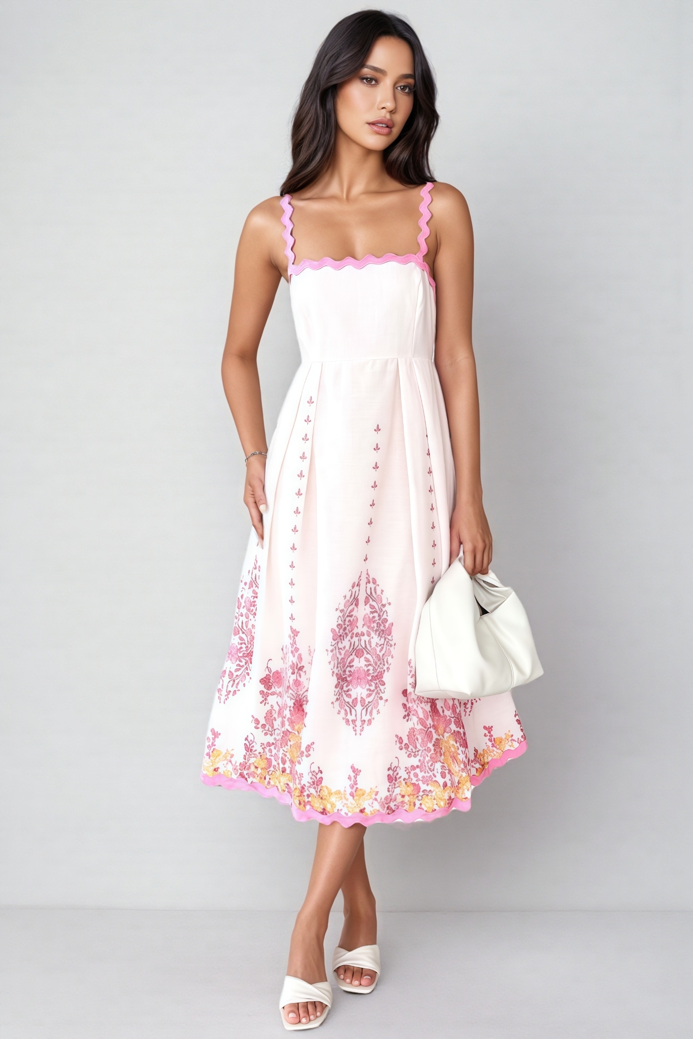 Nyssa Wave Skirt Halter Maxi Dress