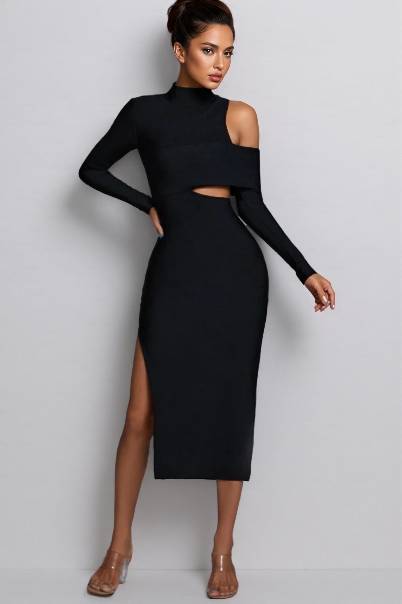 Filia High Neck Cutout Maxi Dress