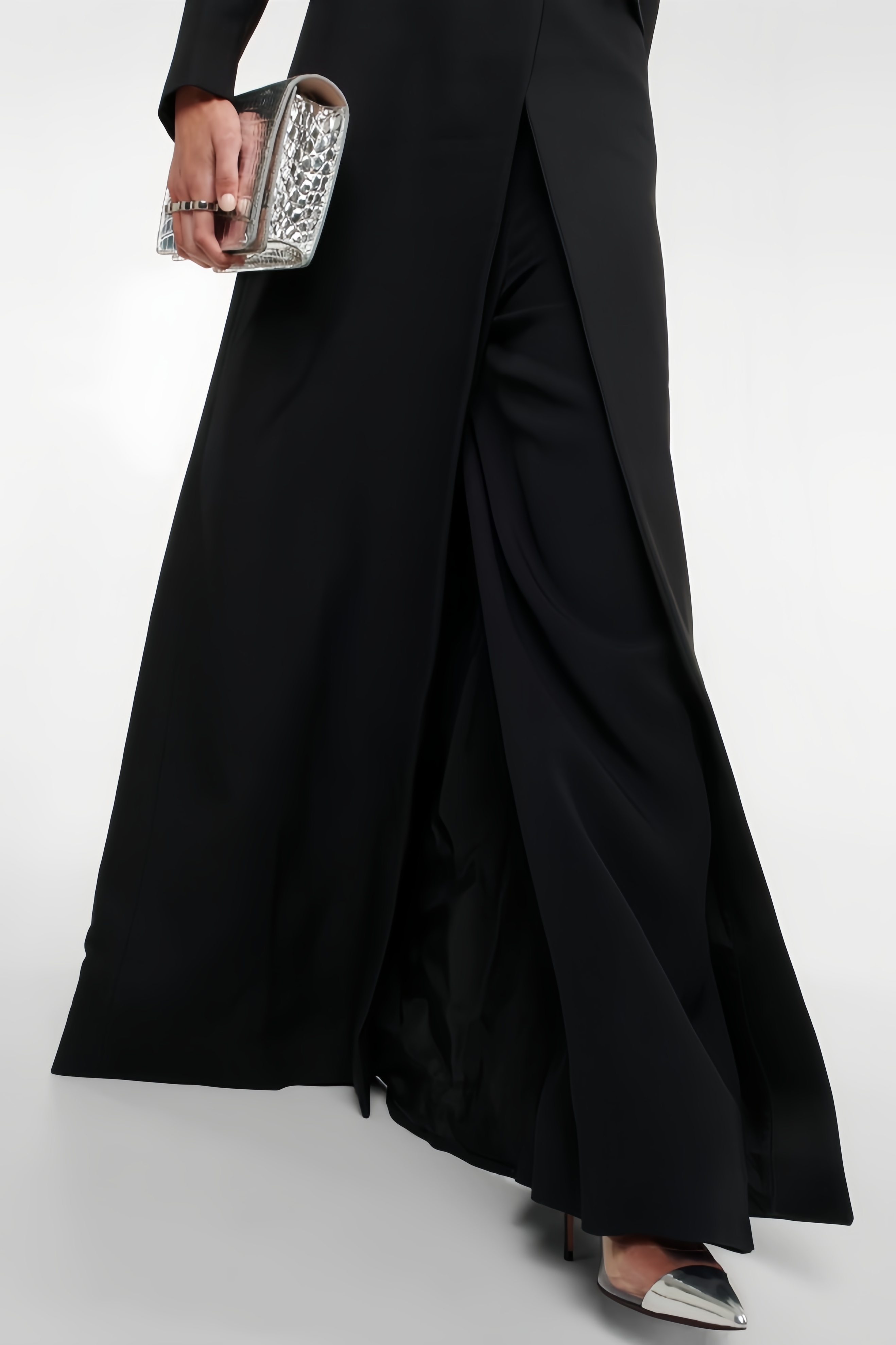 Eira One Button Satin Maxi Dress