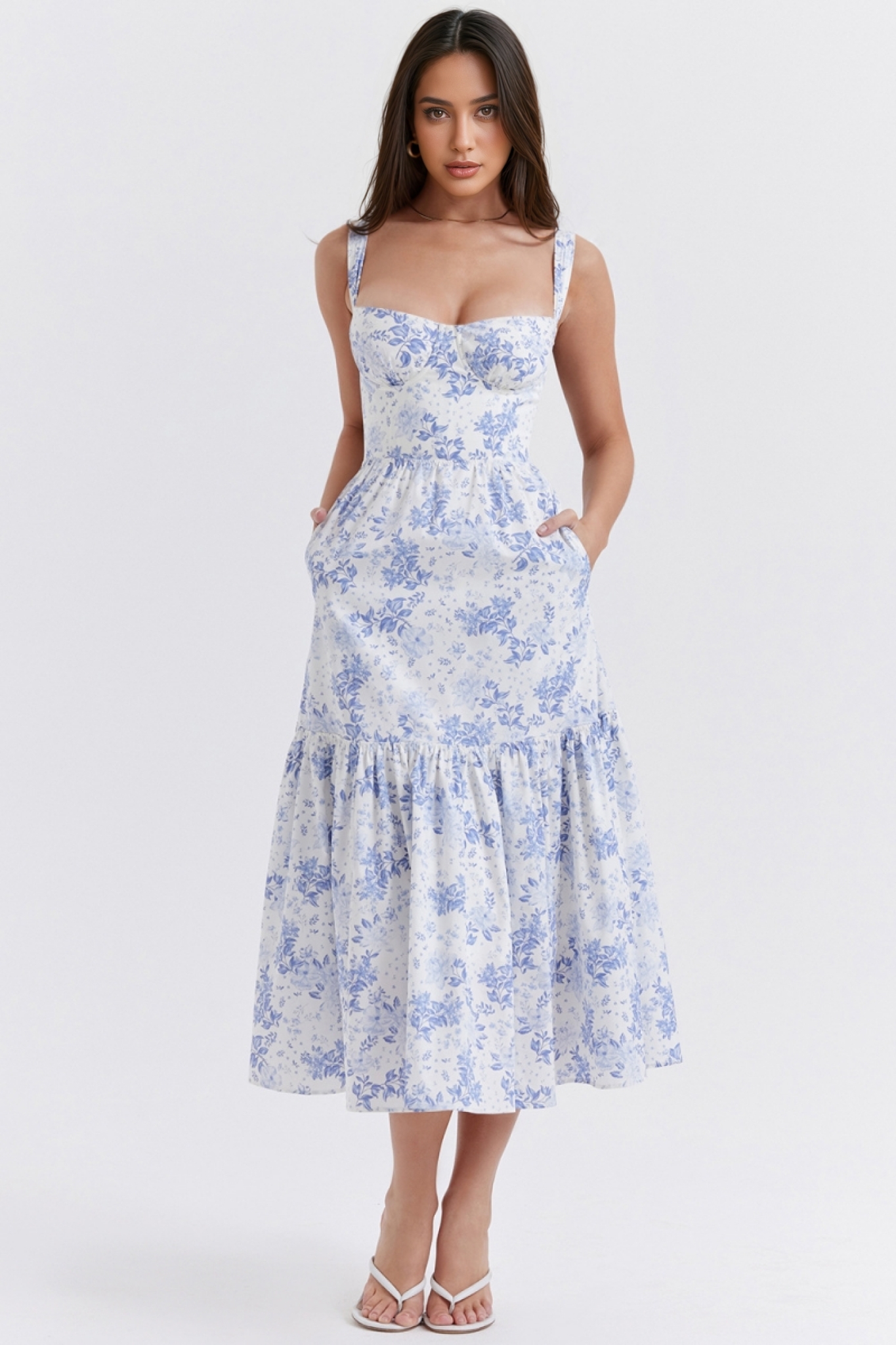 Pora A-line Floral Cake Maxi Dress