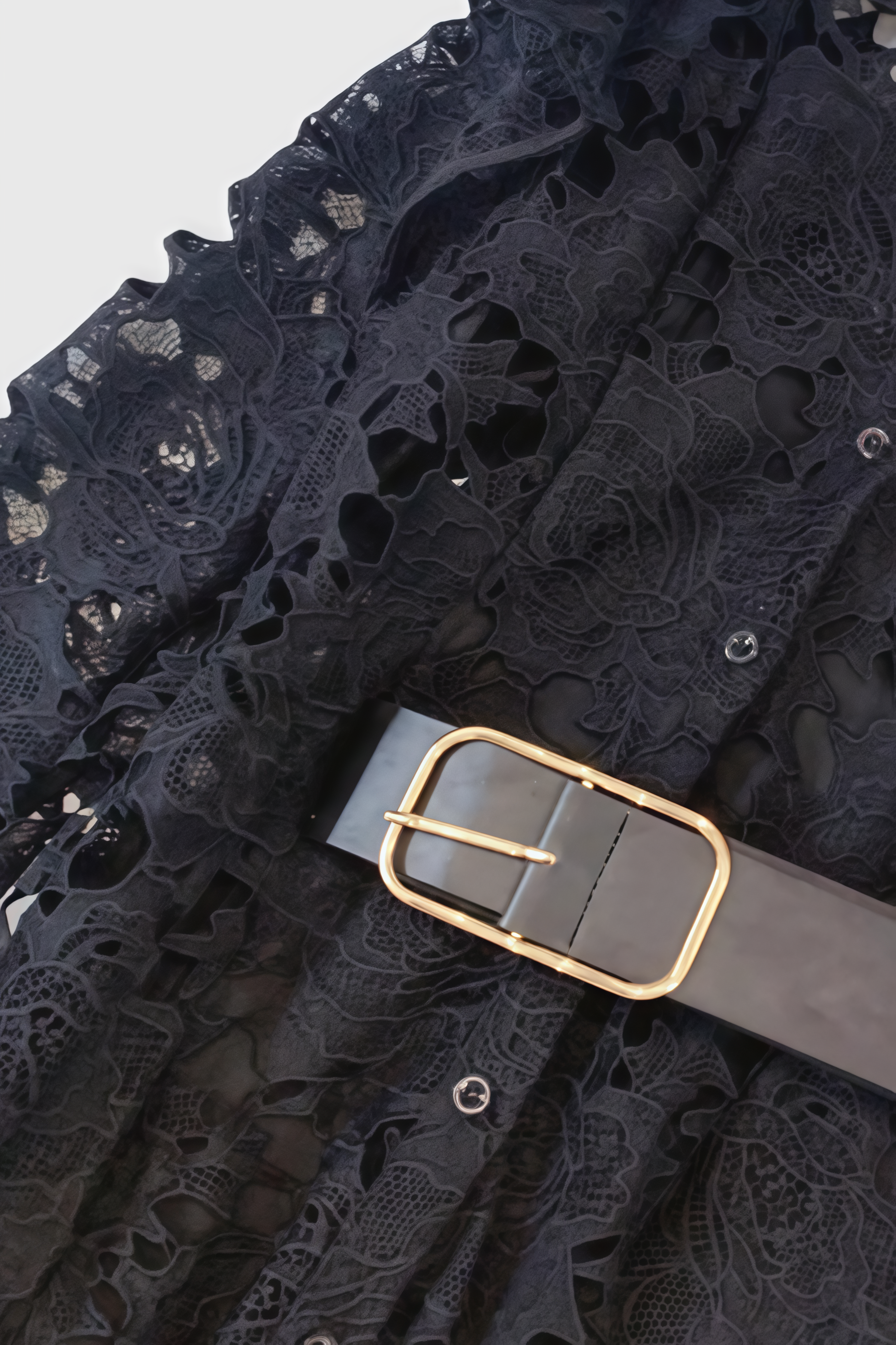 Lianas Lace Butterfly-Sleeve Midi Dress 