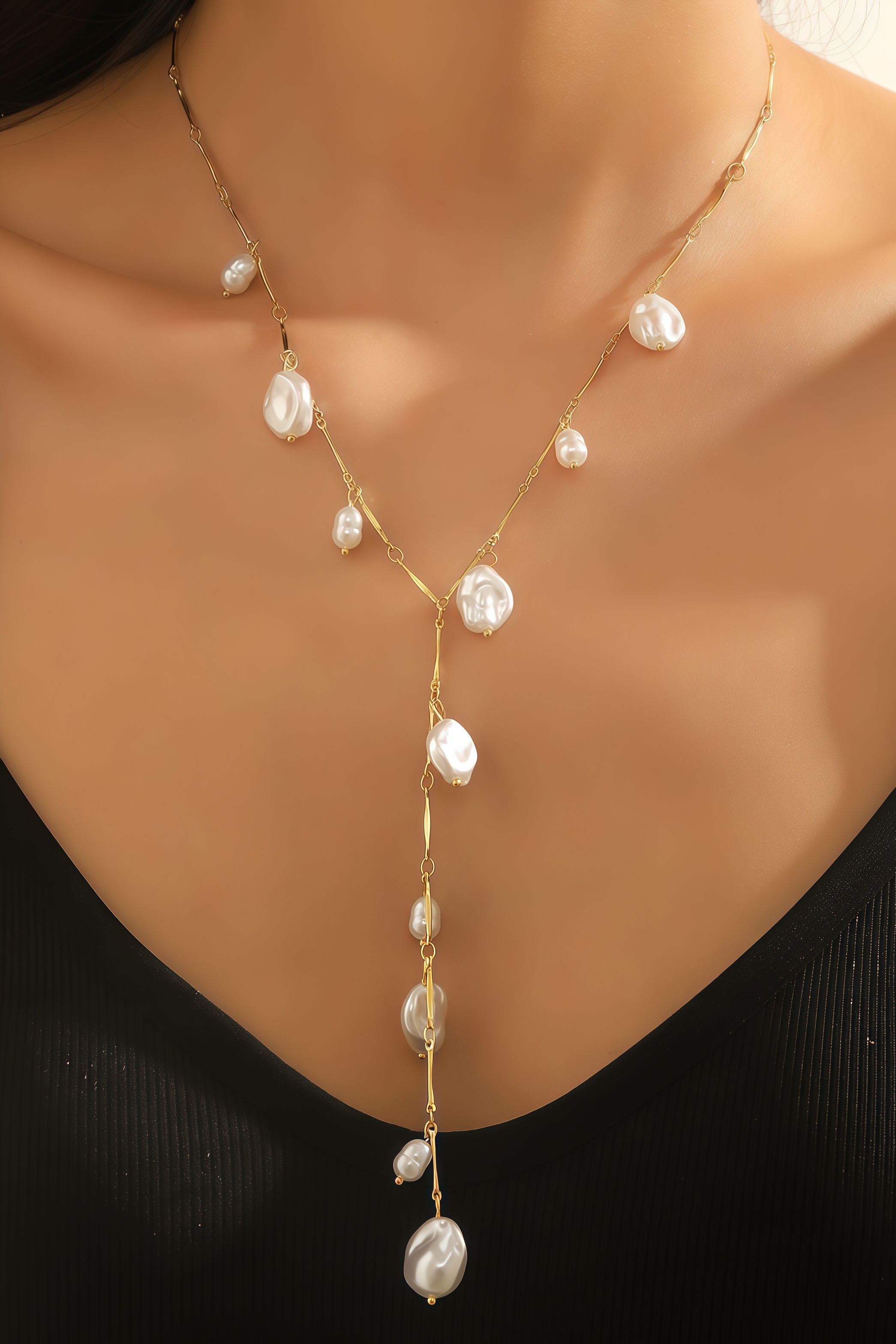 Elwood Long Pearl Necklace