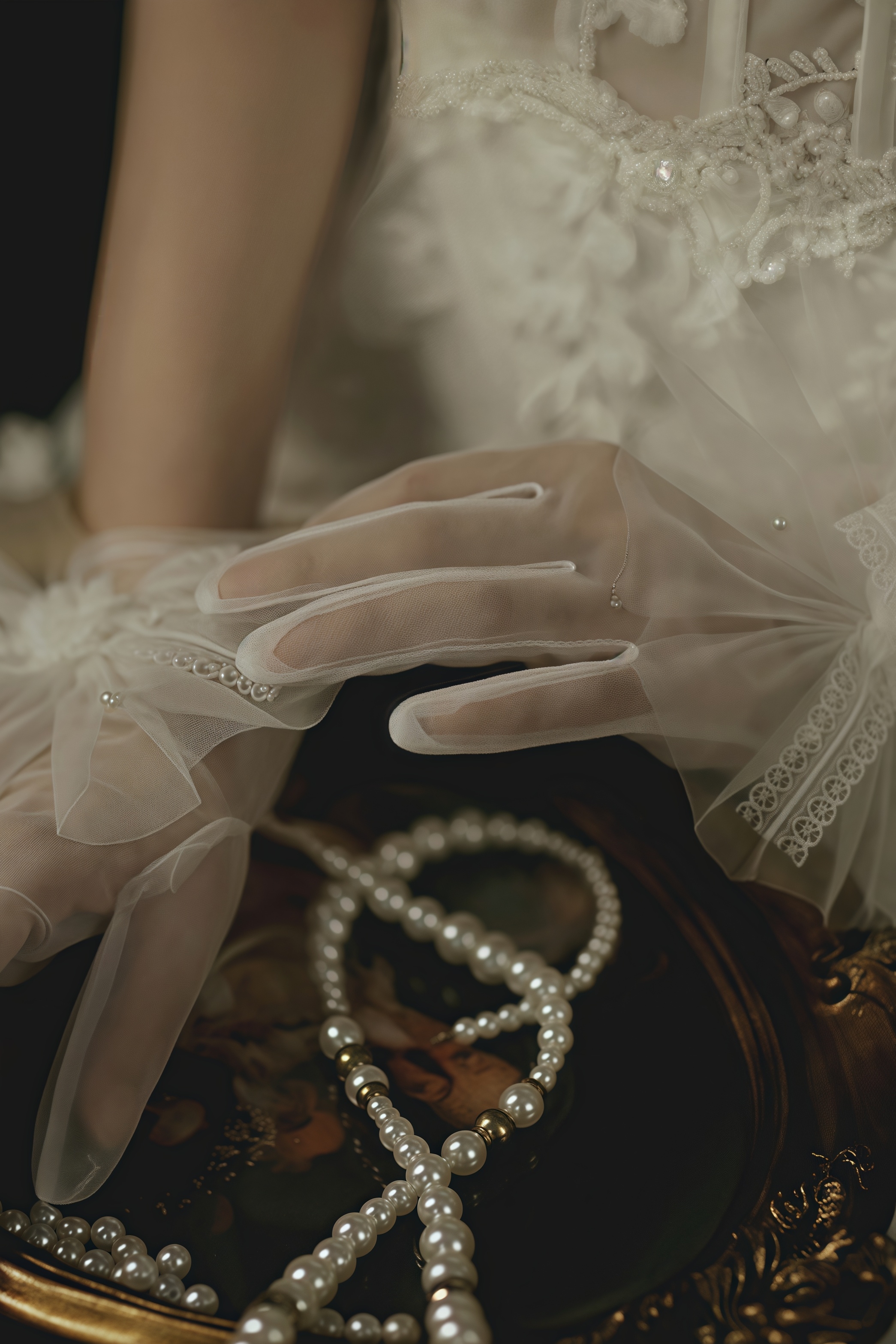 Marlt Lace Flower Gloves