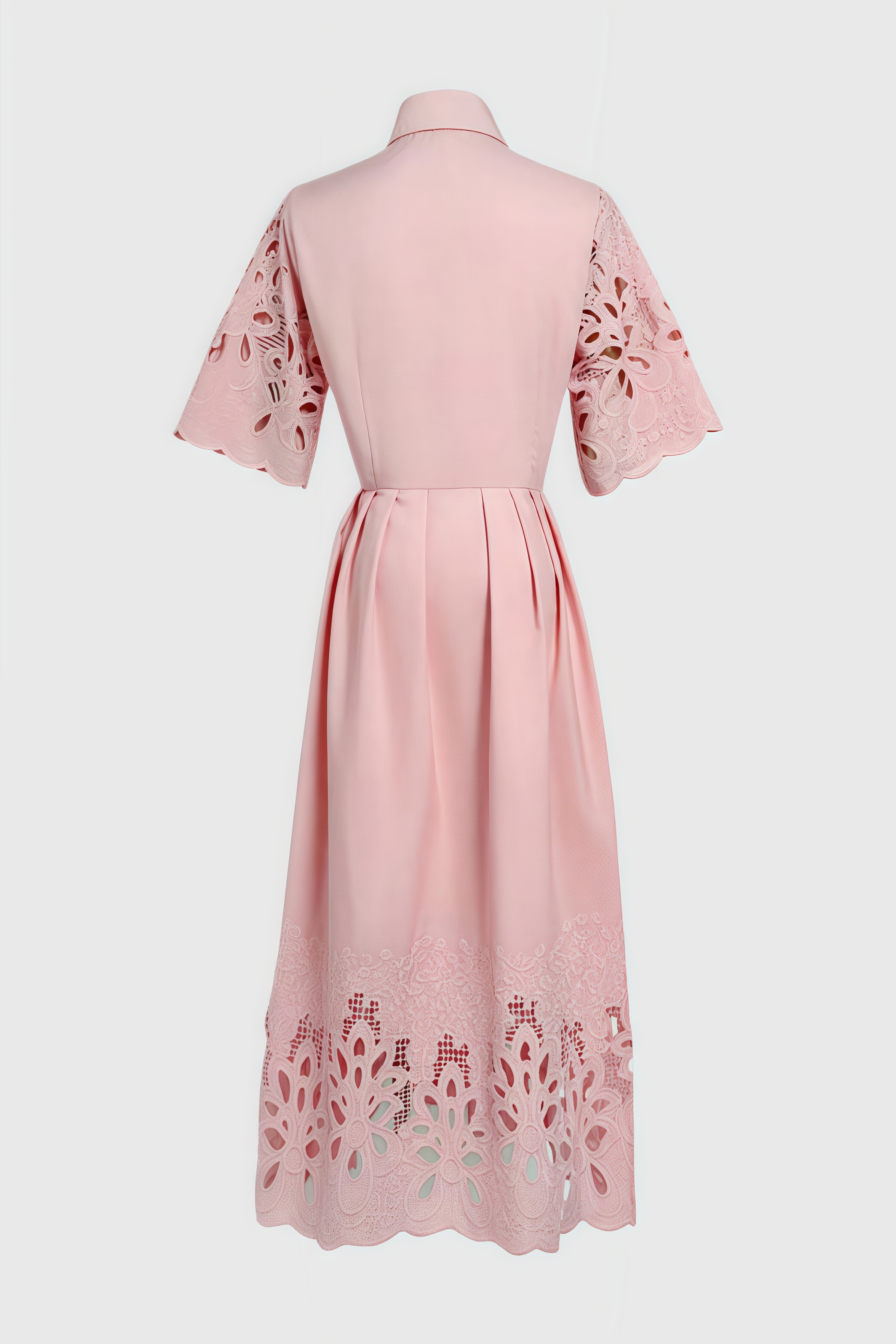 Jex Pink Cutout Lapel Maxi Dress