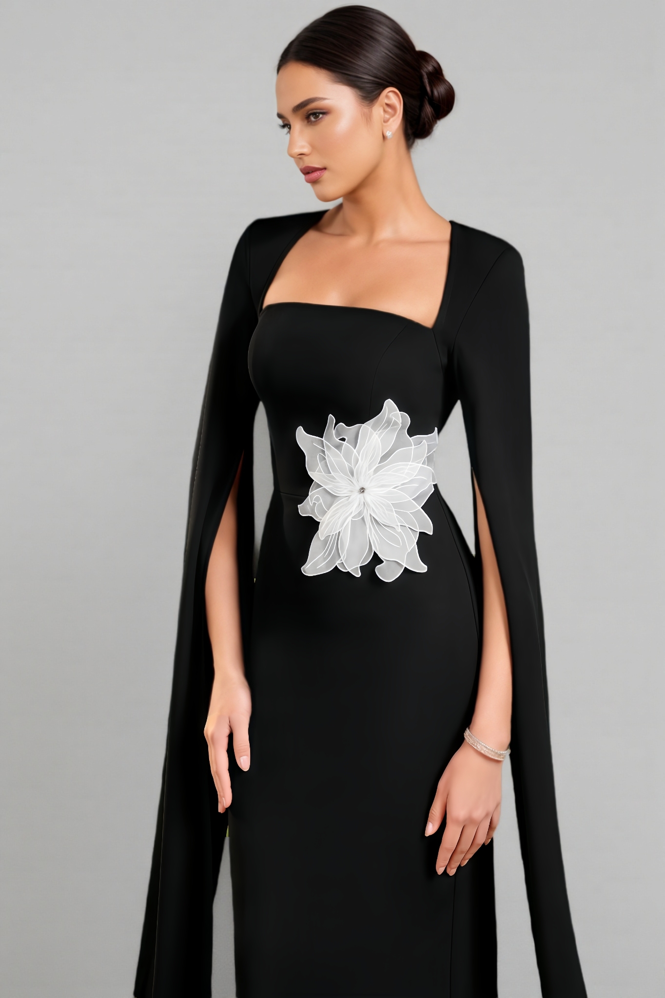 Kila Sleeve Floral Woven Maxi Dress