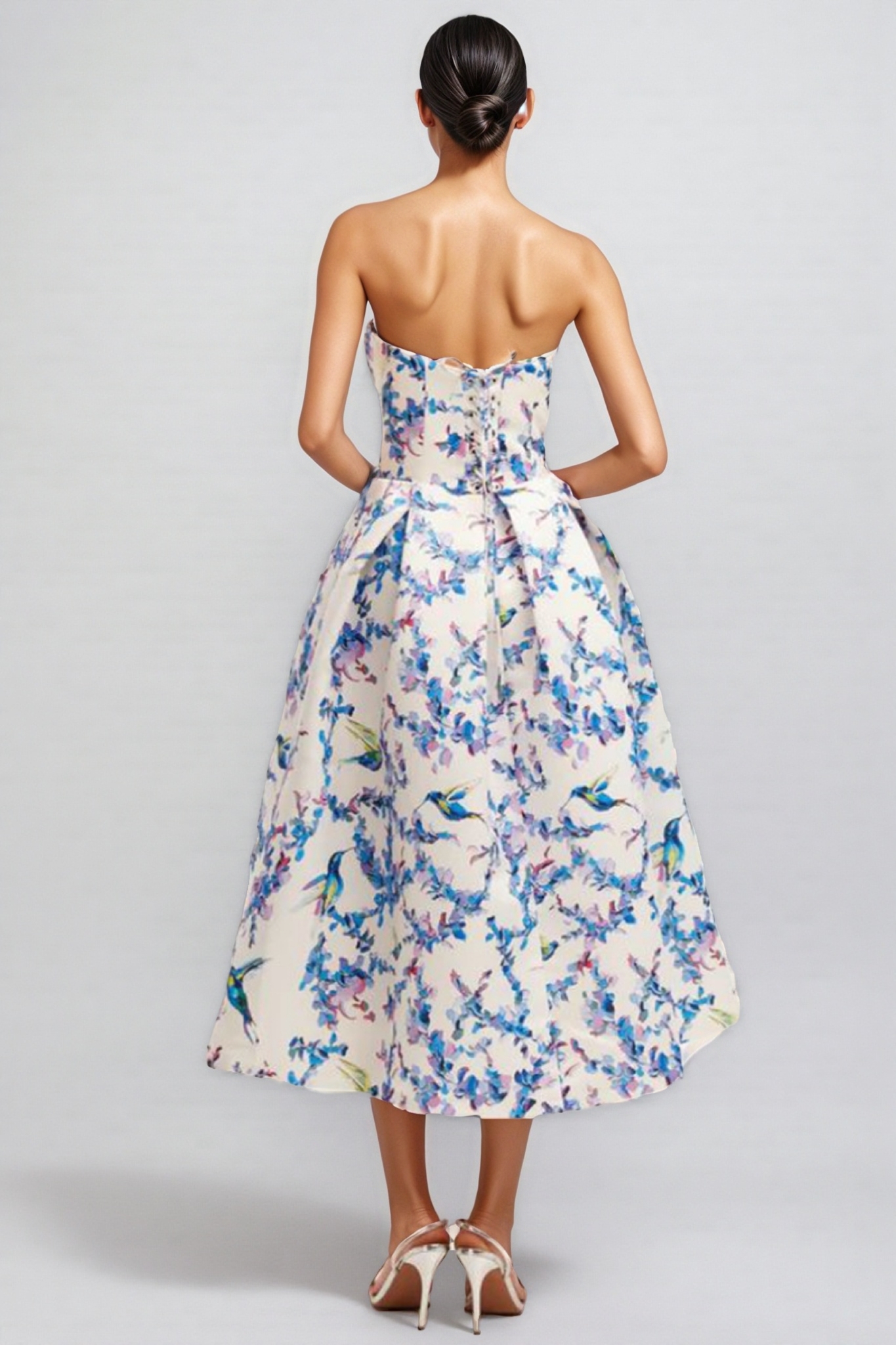 Stanl Floral Tie Midi Dress