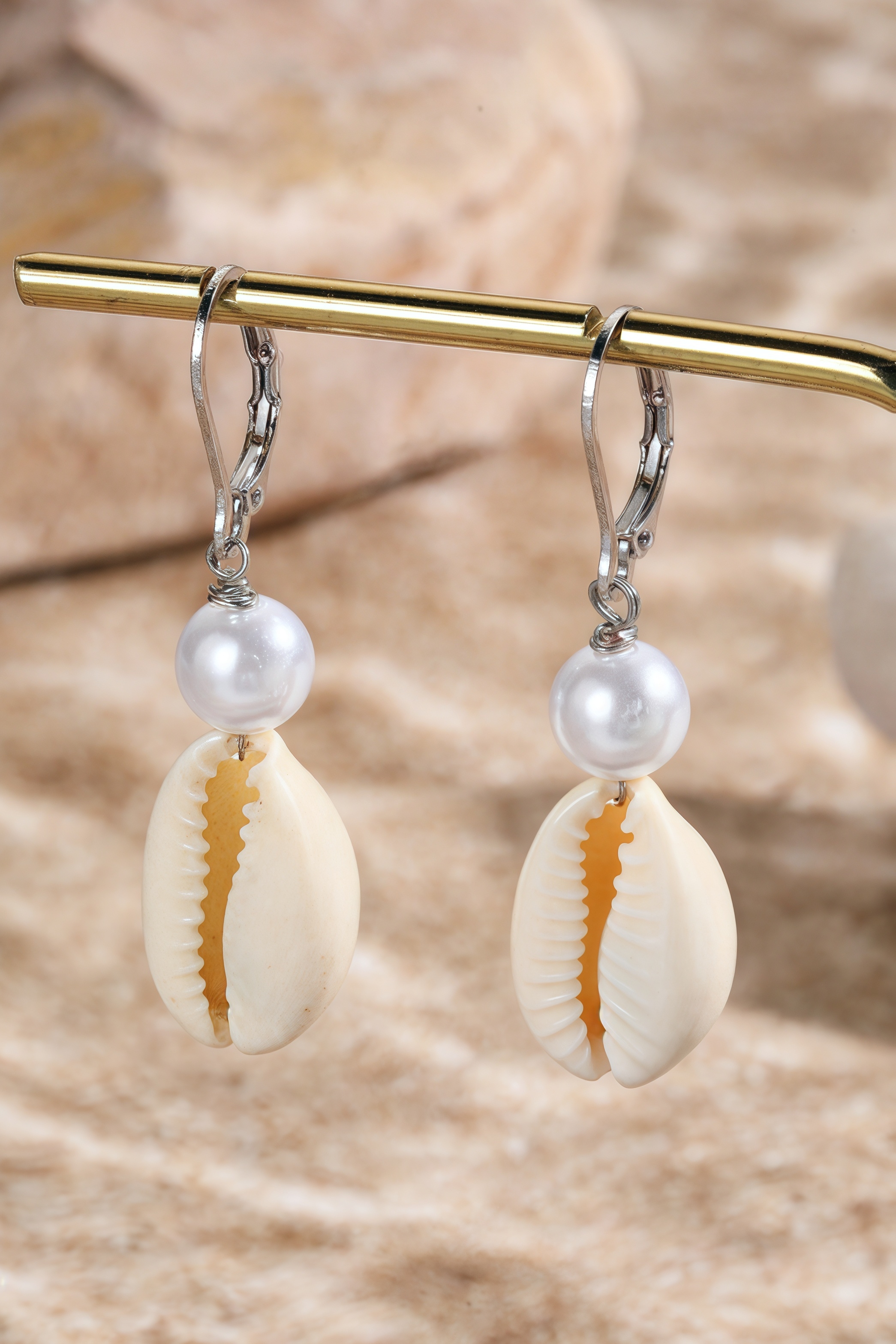 Wolfgang Pearl Yellow Shell Earrings