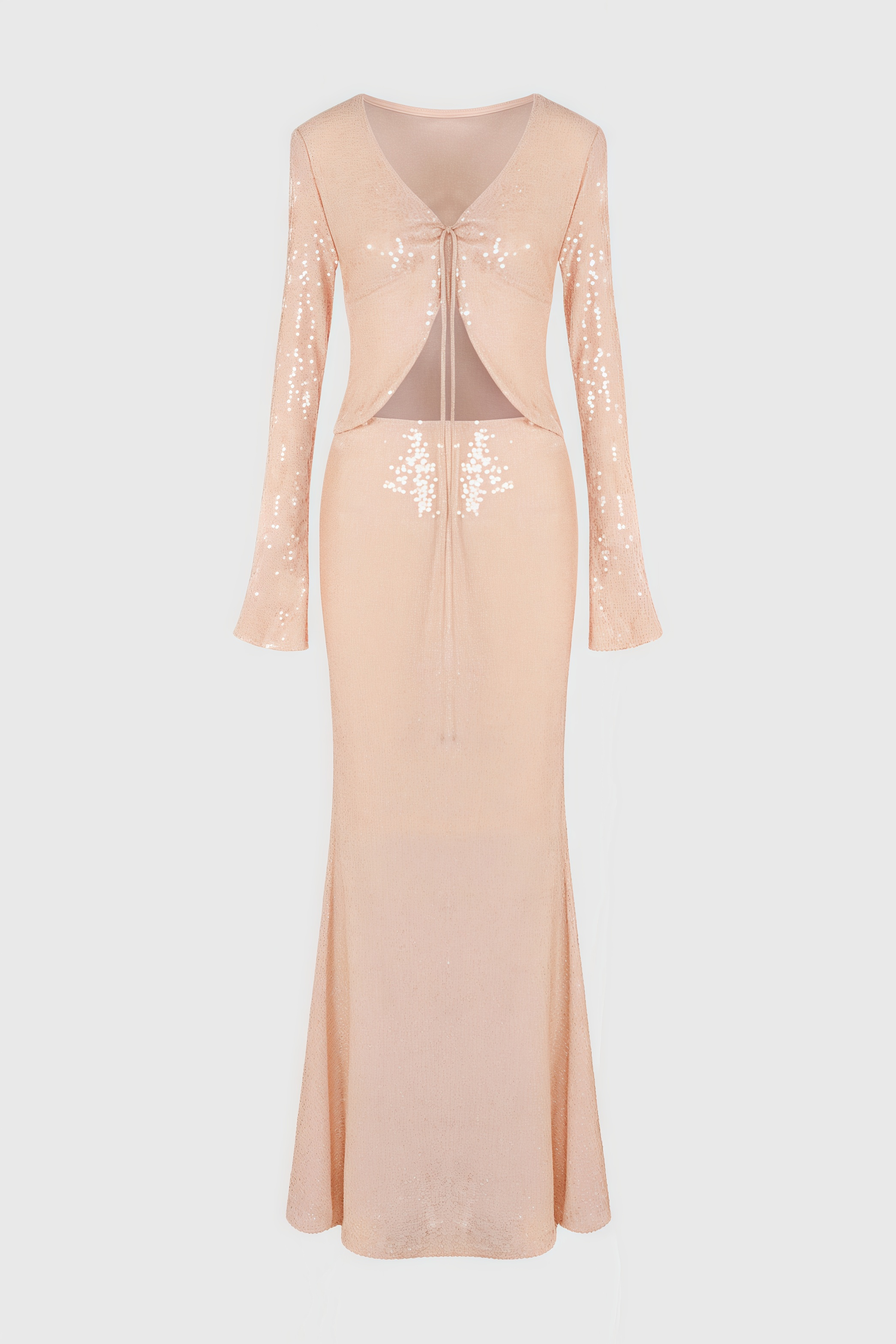 Jacksda Sequined Fishtail Maxi Dress Set