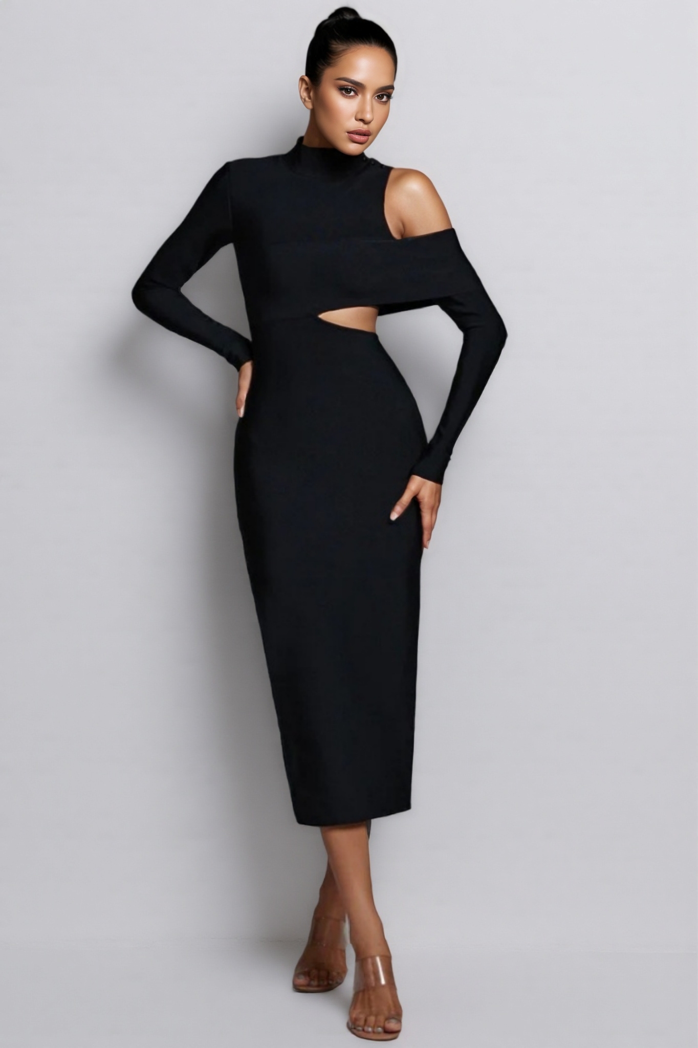 Filia High Neck Cutout Maxi Dress