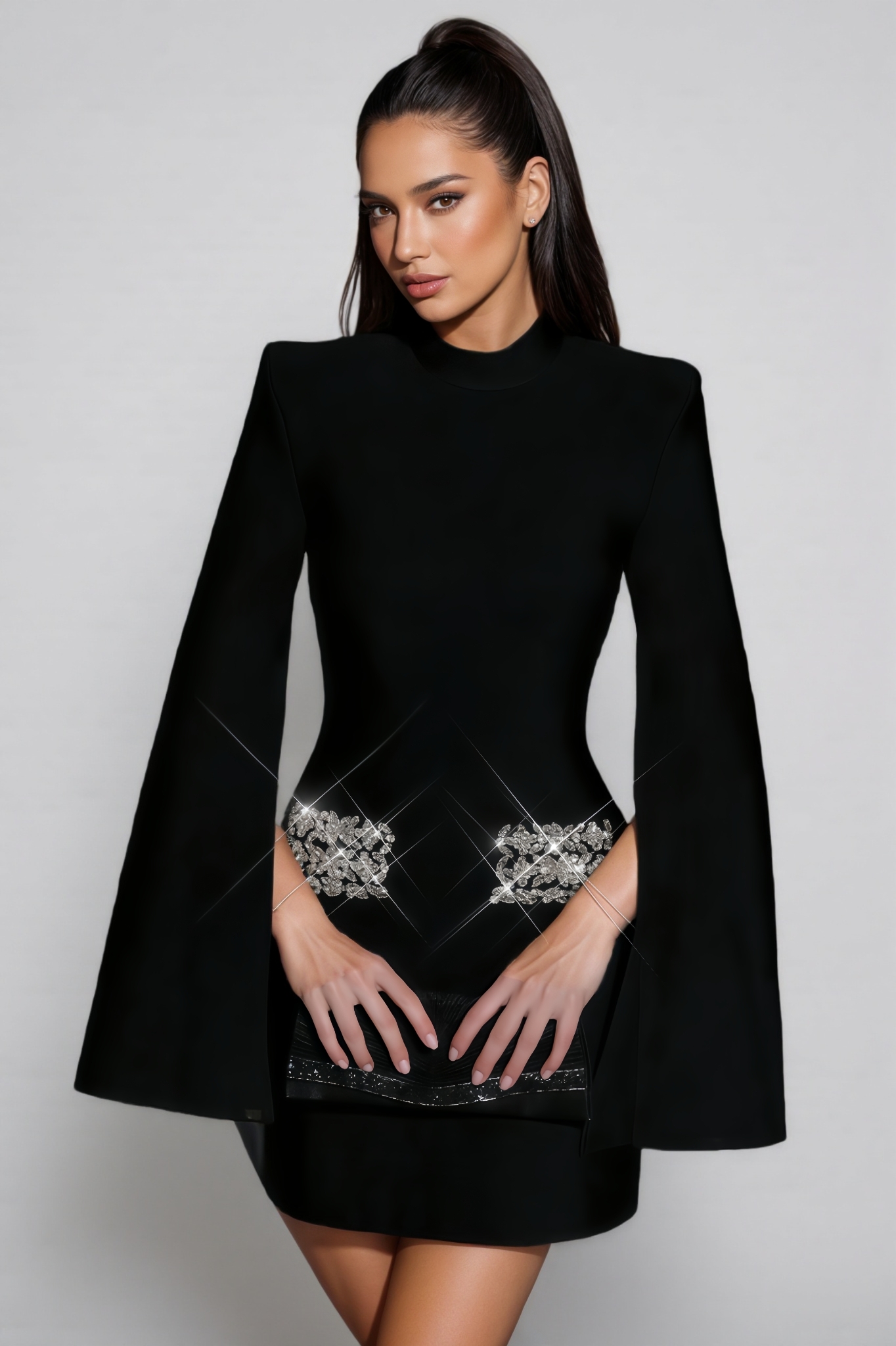 Brynd Bandage Diamond Mini Dress