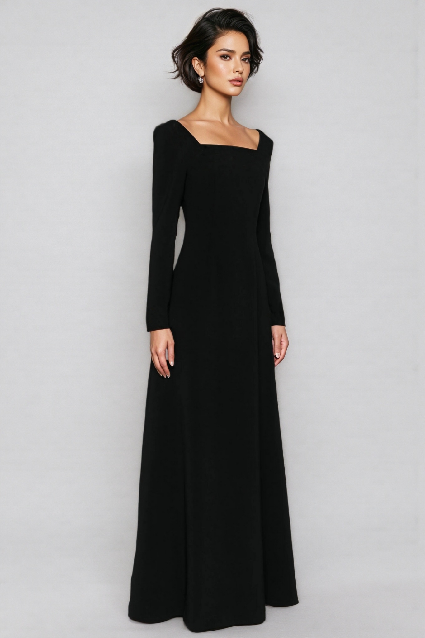 Amai Solid Colour A-line Maxi Dress