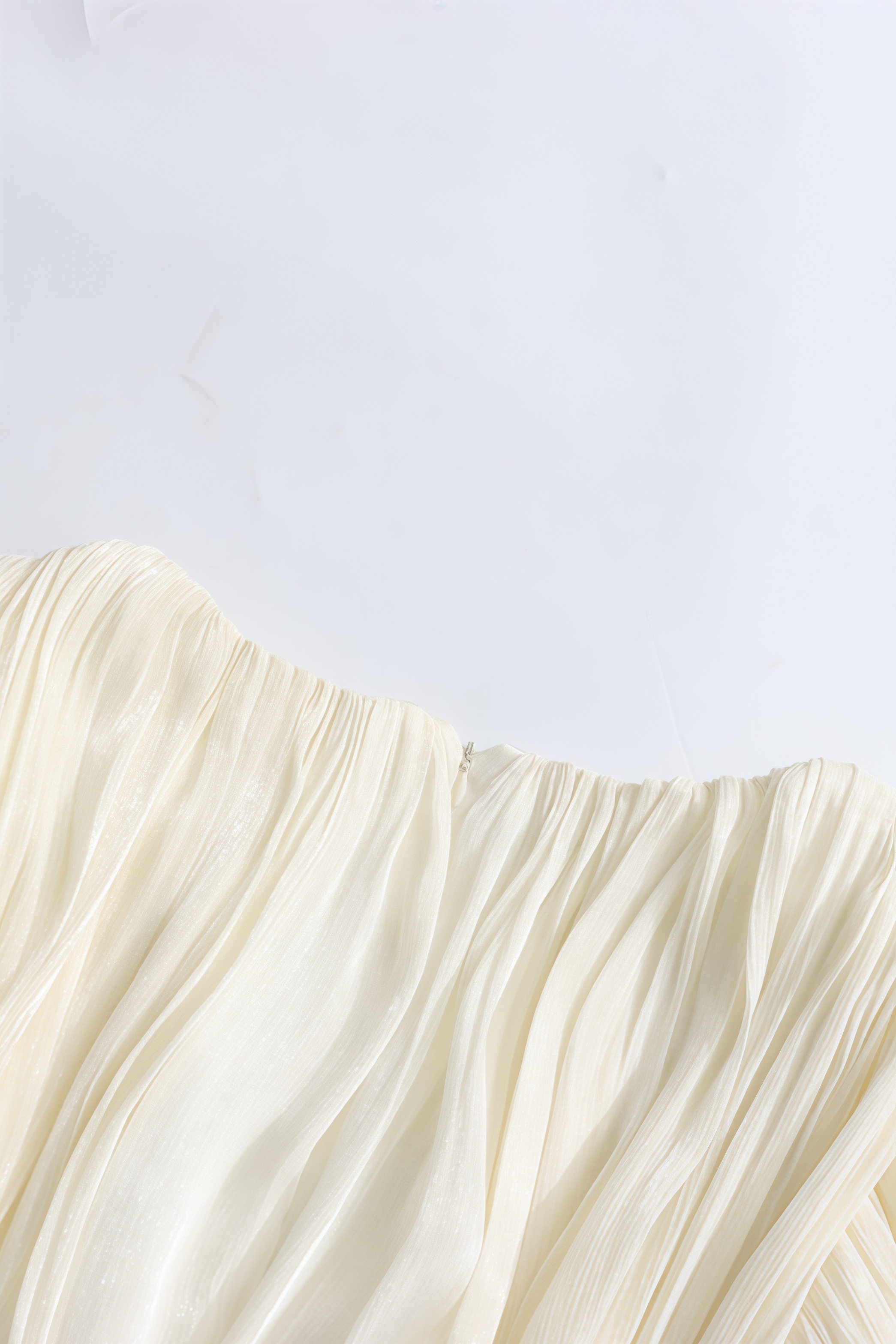 Clark White 3D Flower Pleated Mini Dress