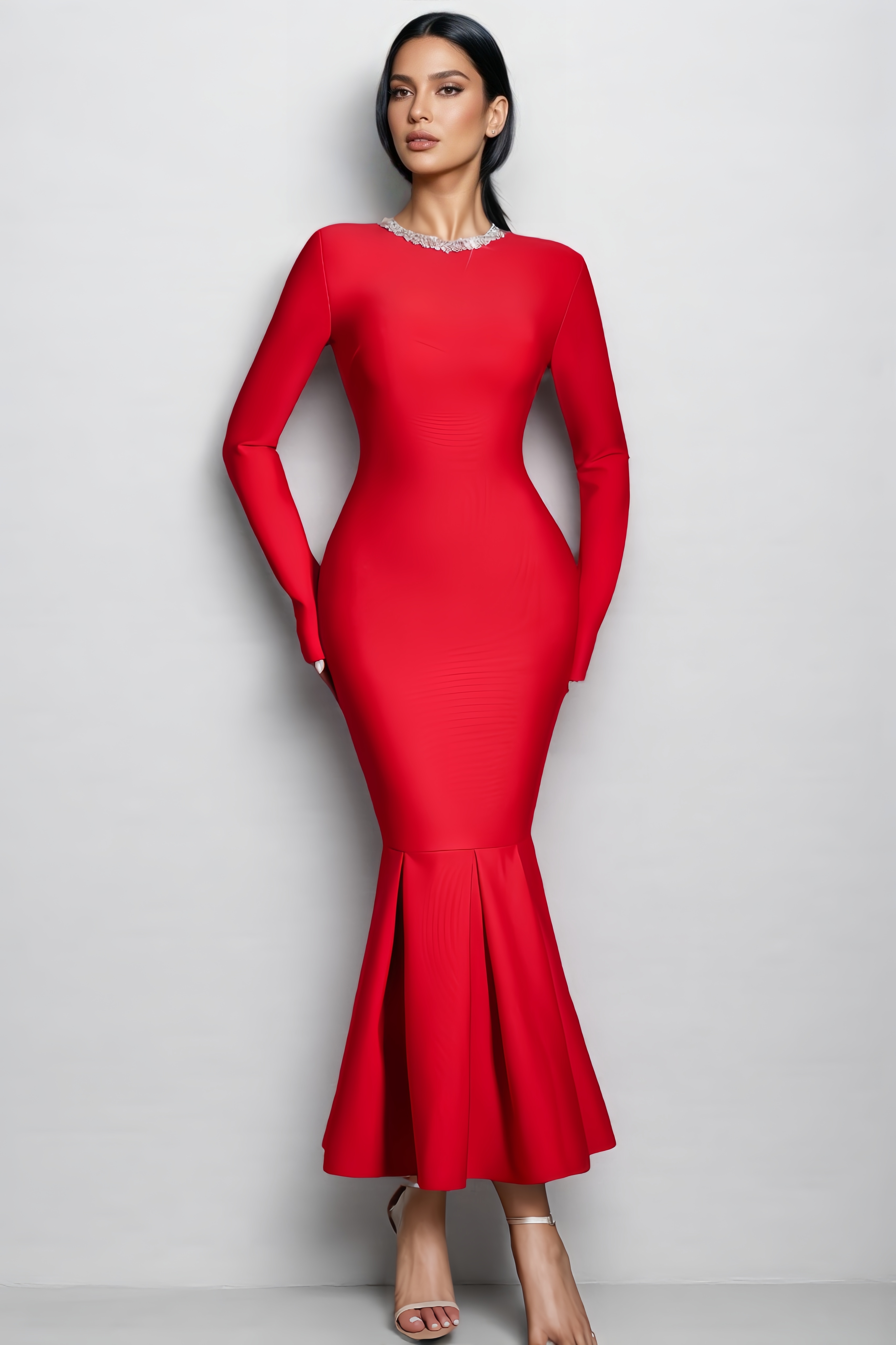 Lara Fitted Bandage Maxi Dress