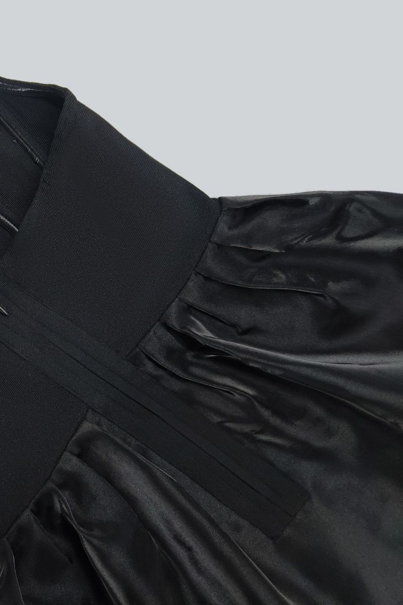 Viork Black Pearl Lace Mini Dress