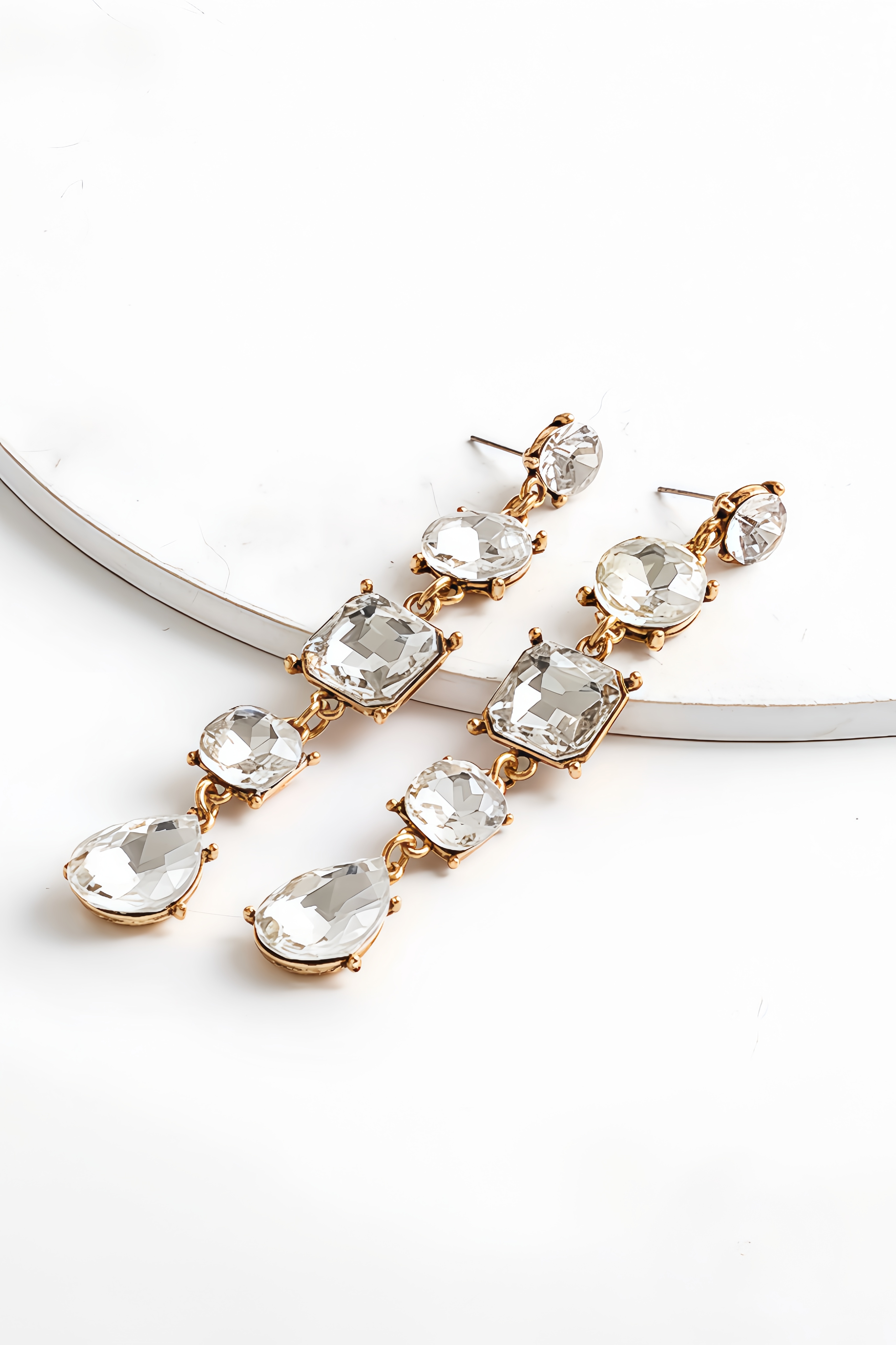 Kynthia Geometry Square Diamond Earrings