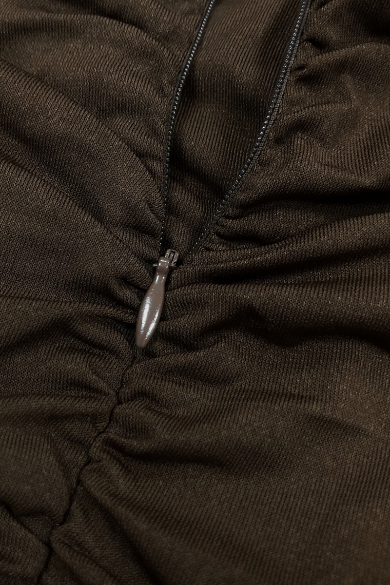 Leyla Backless Openwork Pleated Maxi Dress