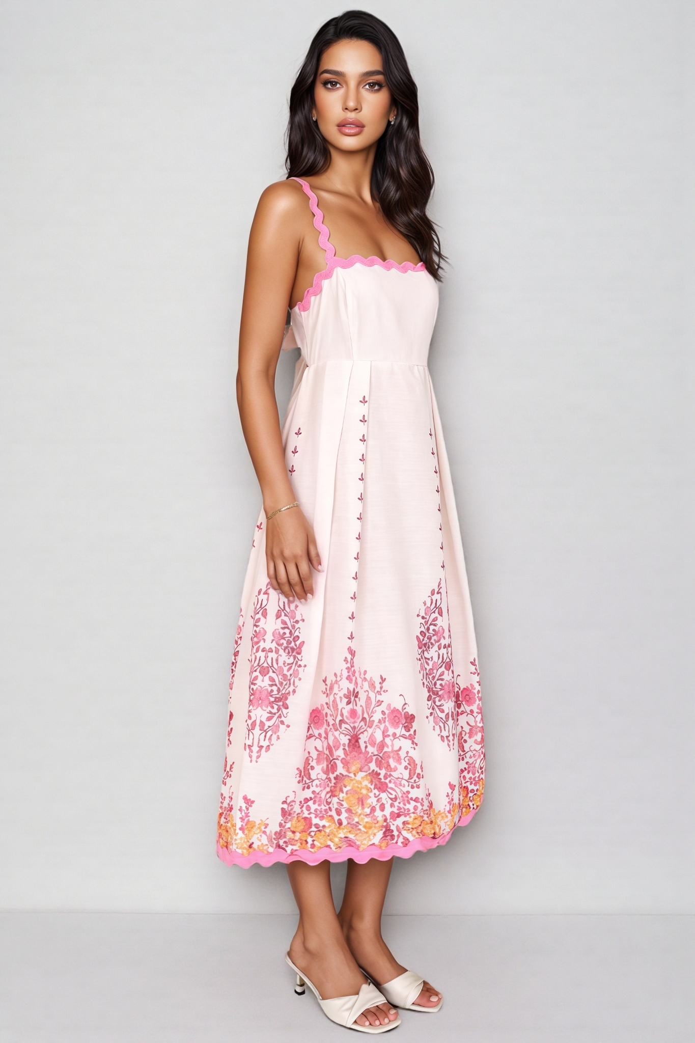 Nyssa Wave Skirt Halter Maxi Dress