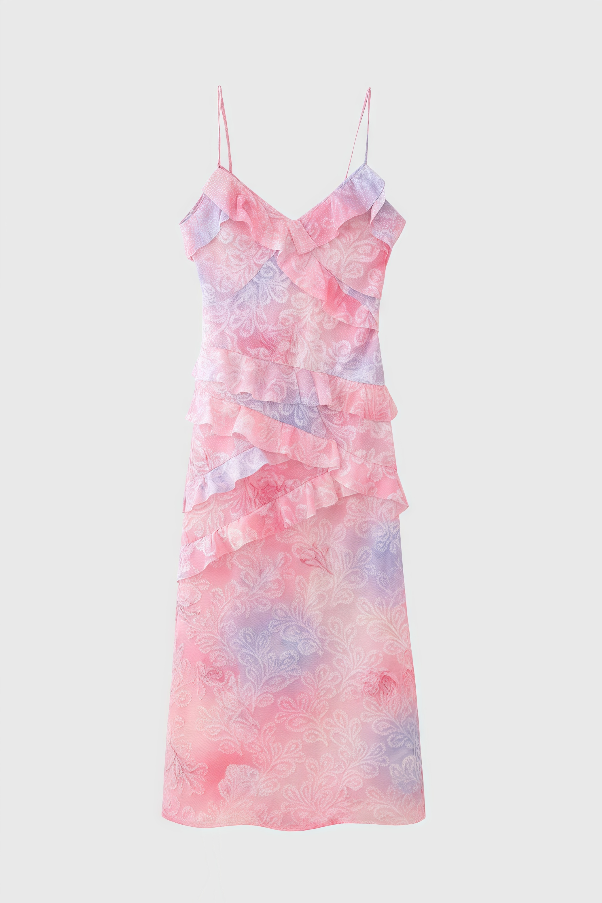 Wynan Floral Frill Sleeveless Maxi Dress