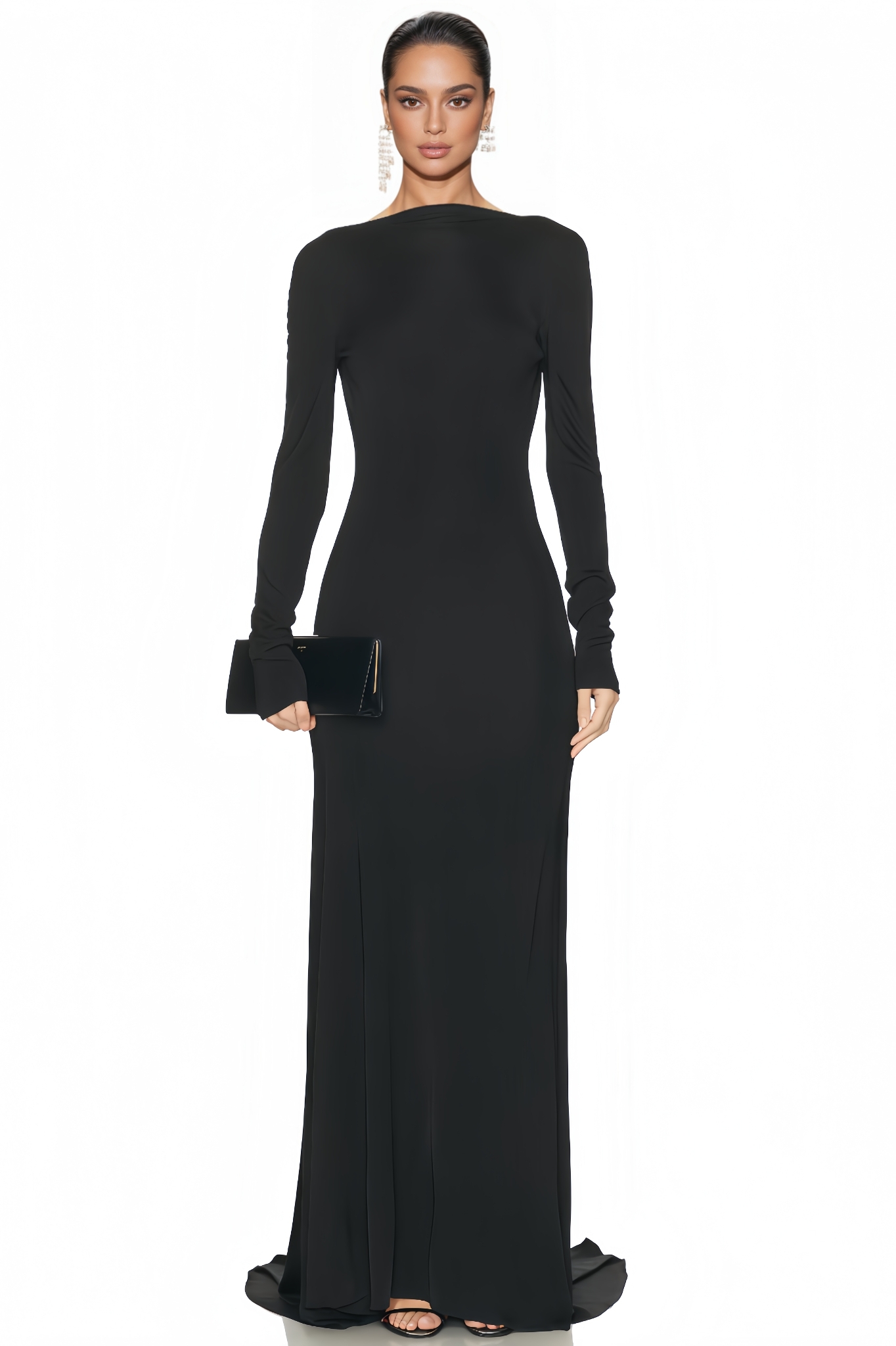 Ela Backless Streamer Maxi Dress