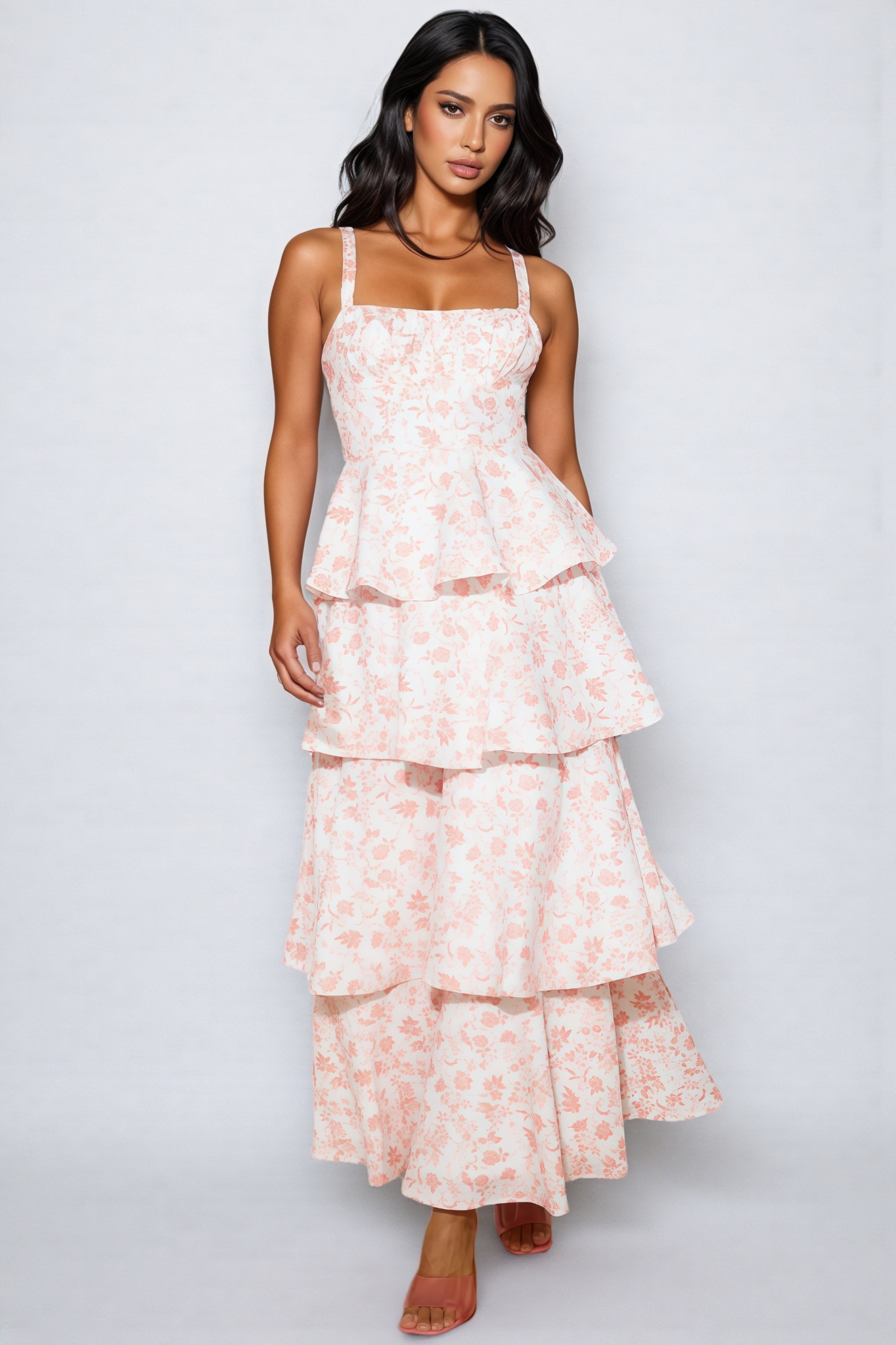 Juhade Pink Printed Maxi Dress