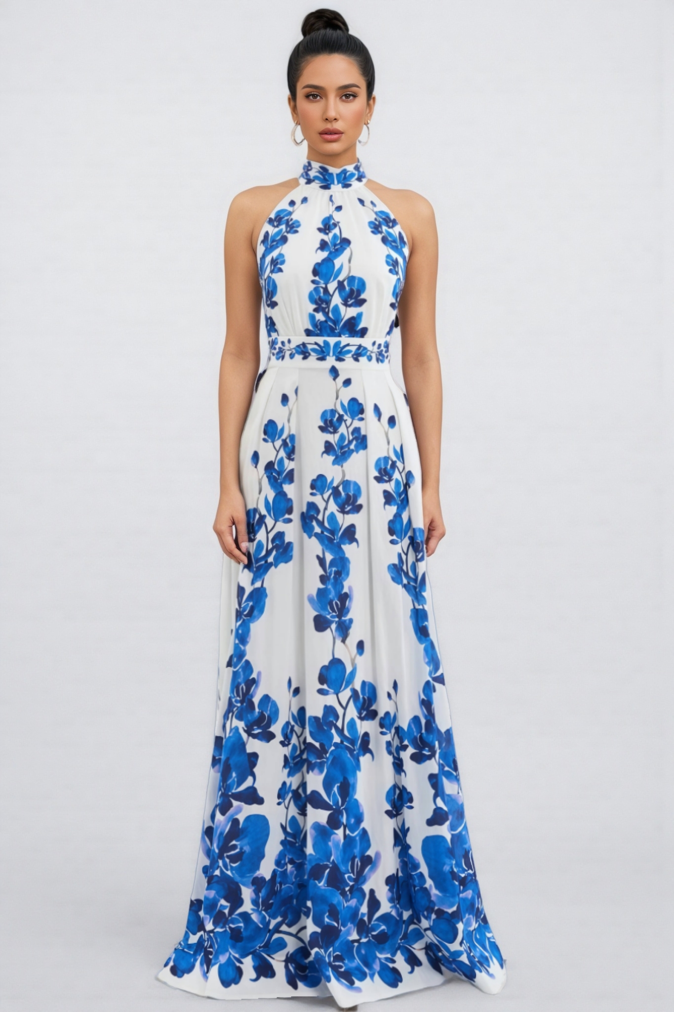 Lucad Orchid Blues Maxi Dress