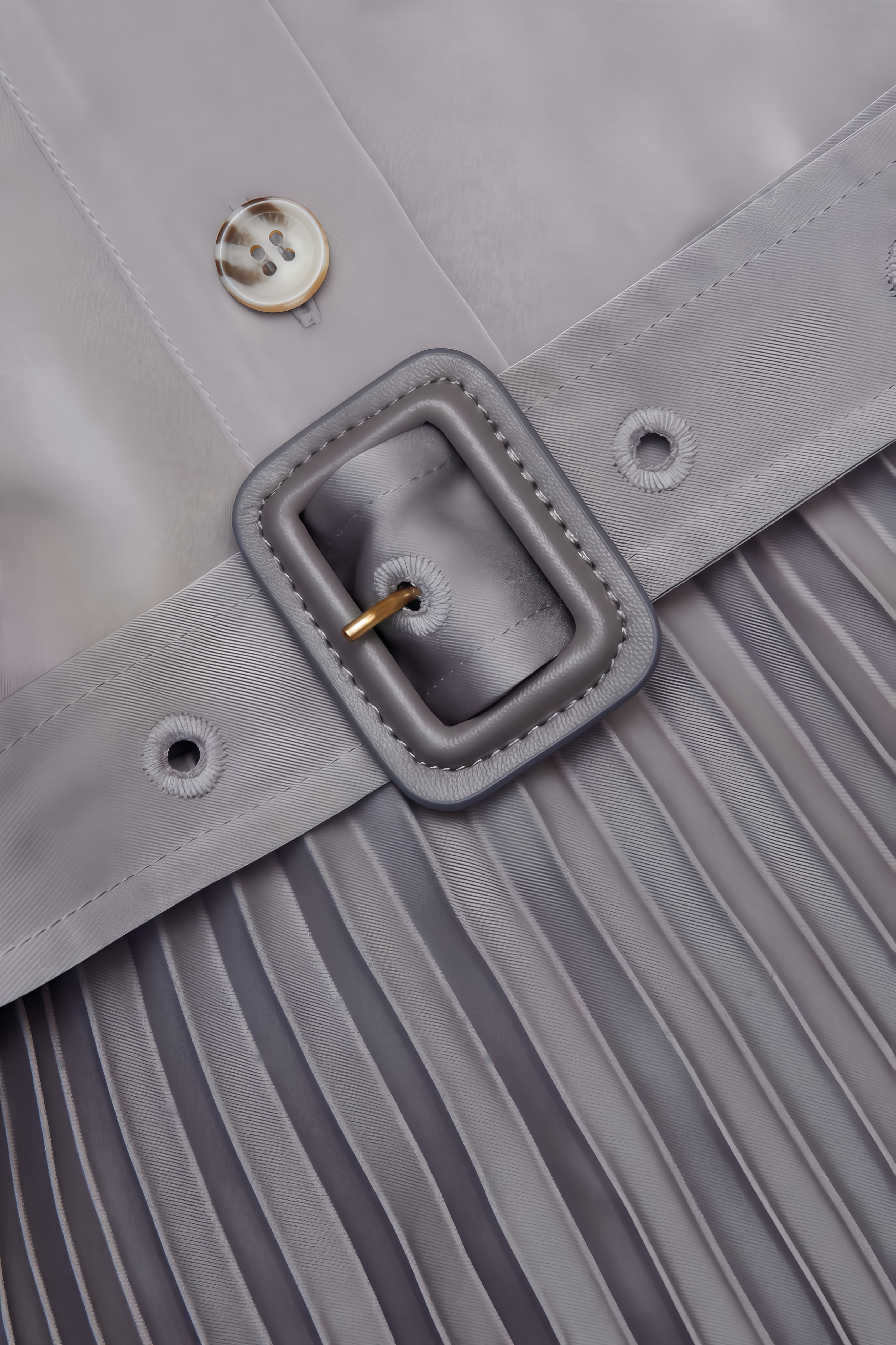 Una Grey Satin Pleated Maxi Dress