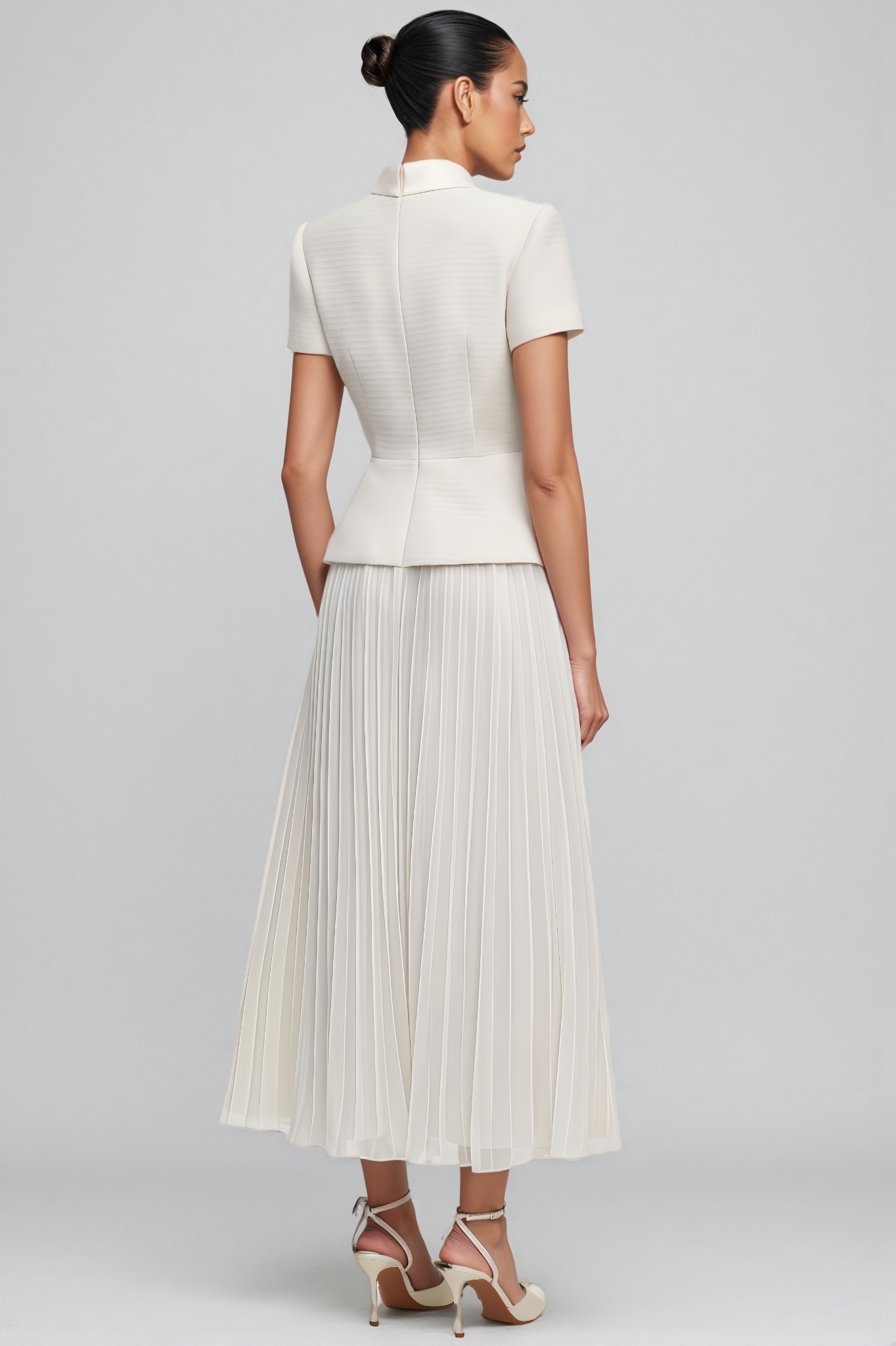 Clara Boucle Collared Midi Dress