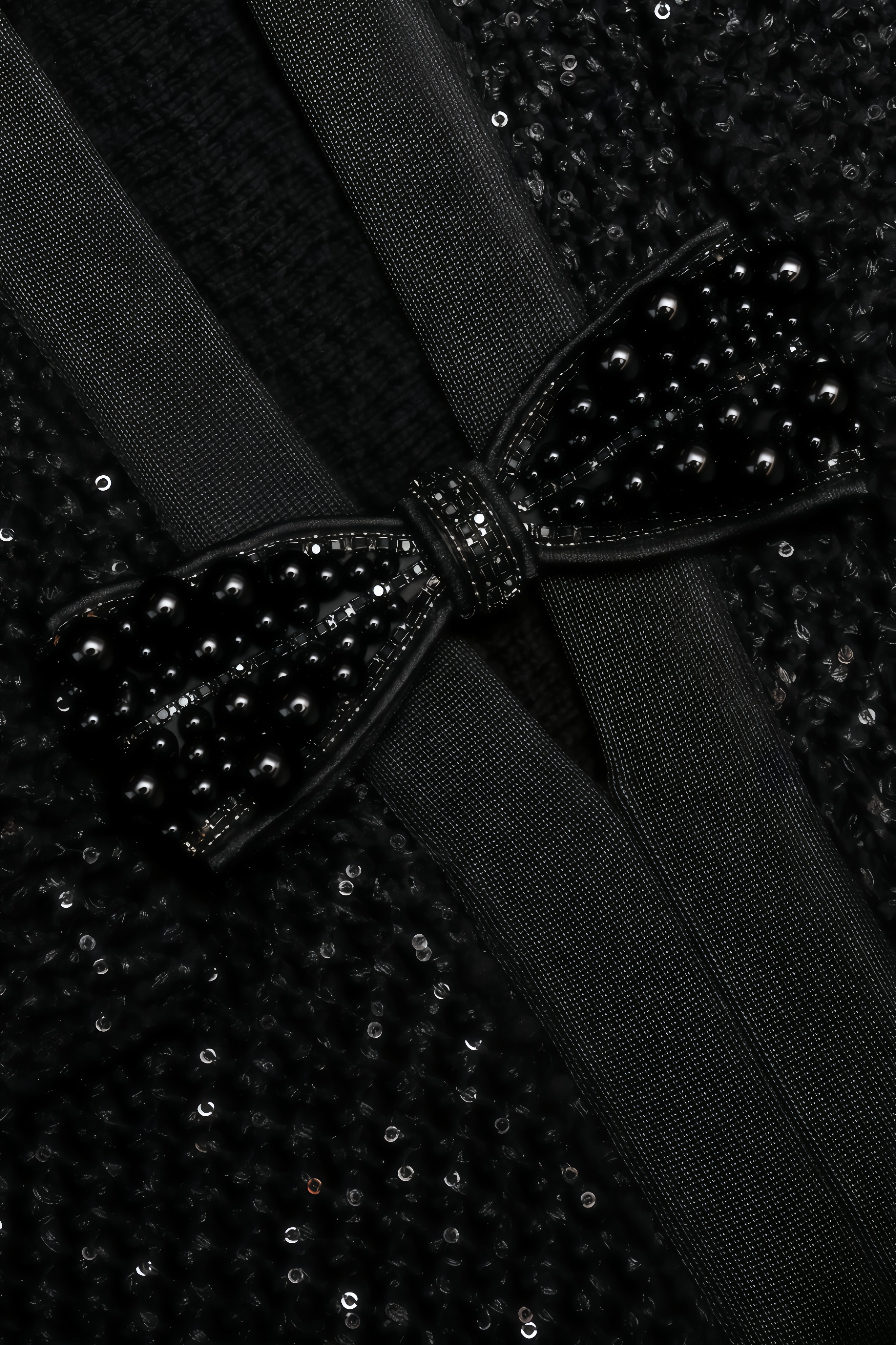 Austyn Black Sequin Knit Mini Dress