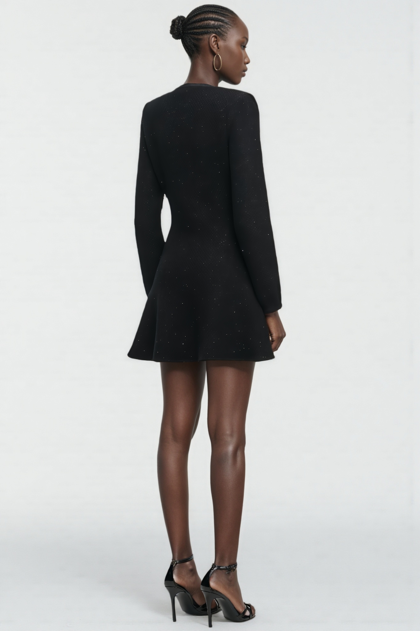 Austyn Black Sequin Knit Mini Dress