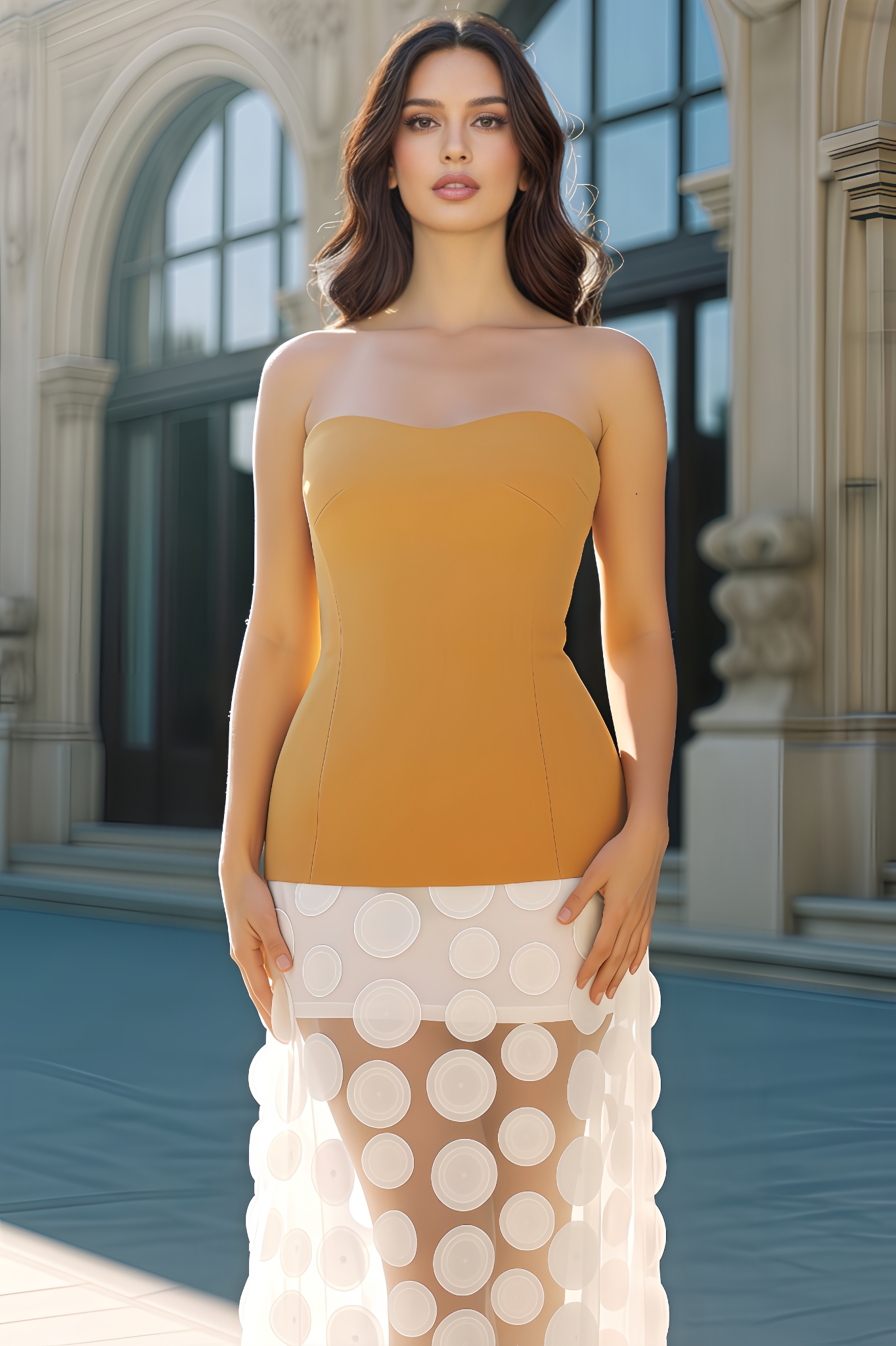 Aida Strapless A Line Maxi Dress