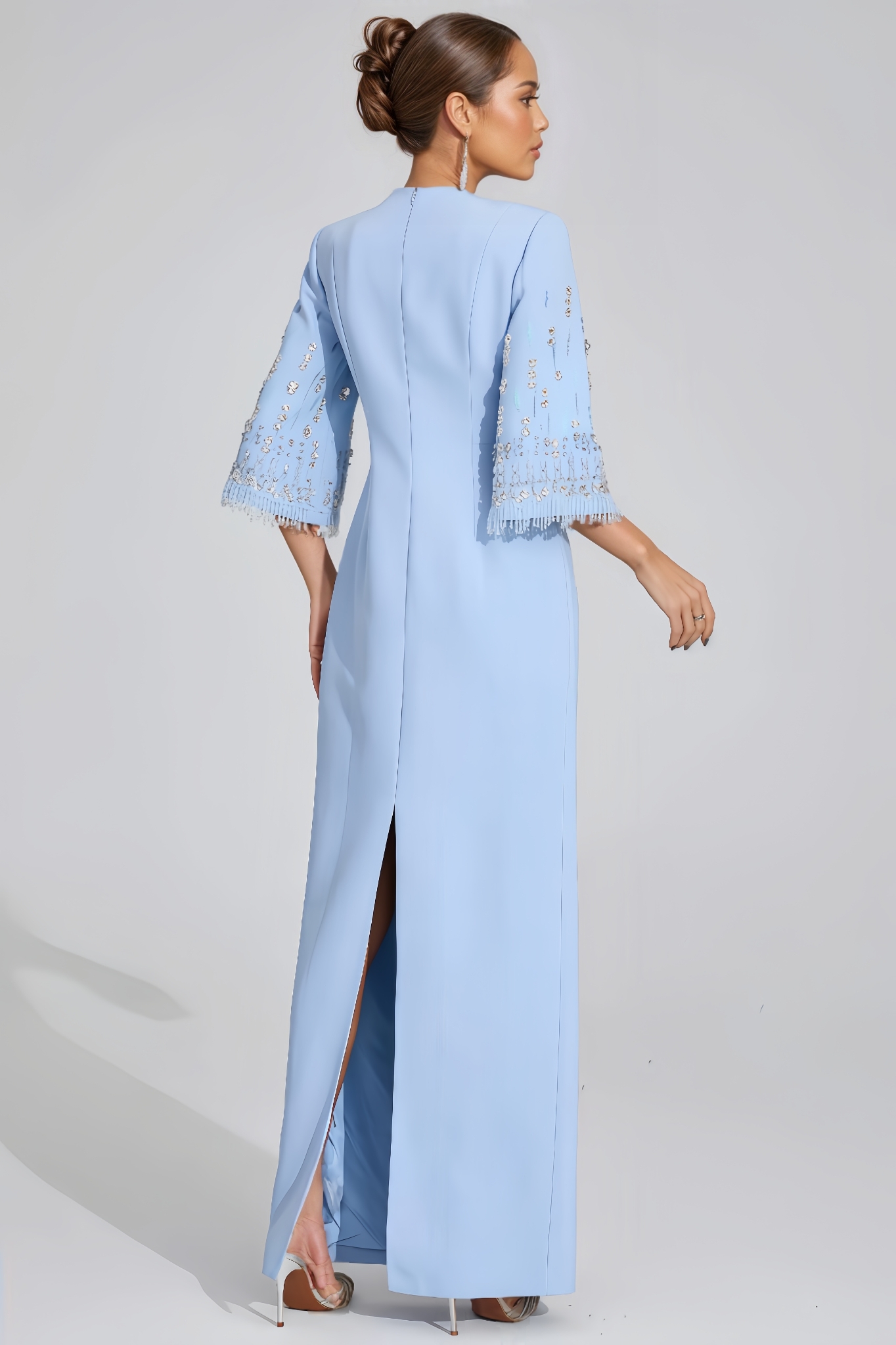 Emryt Light Blue Diamond Maxi Dress