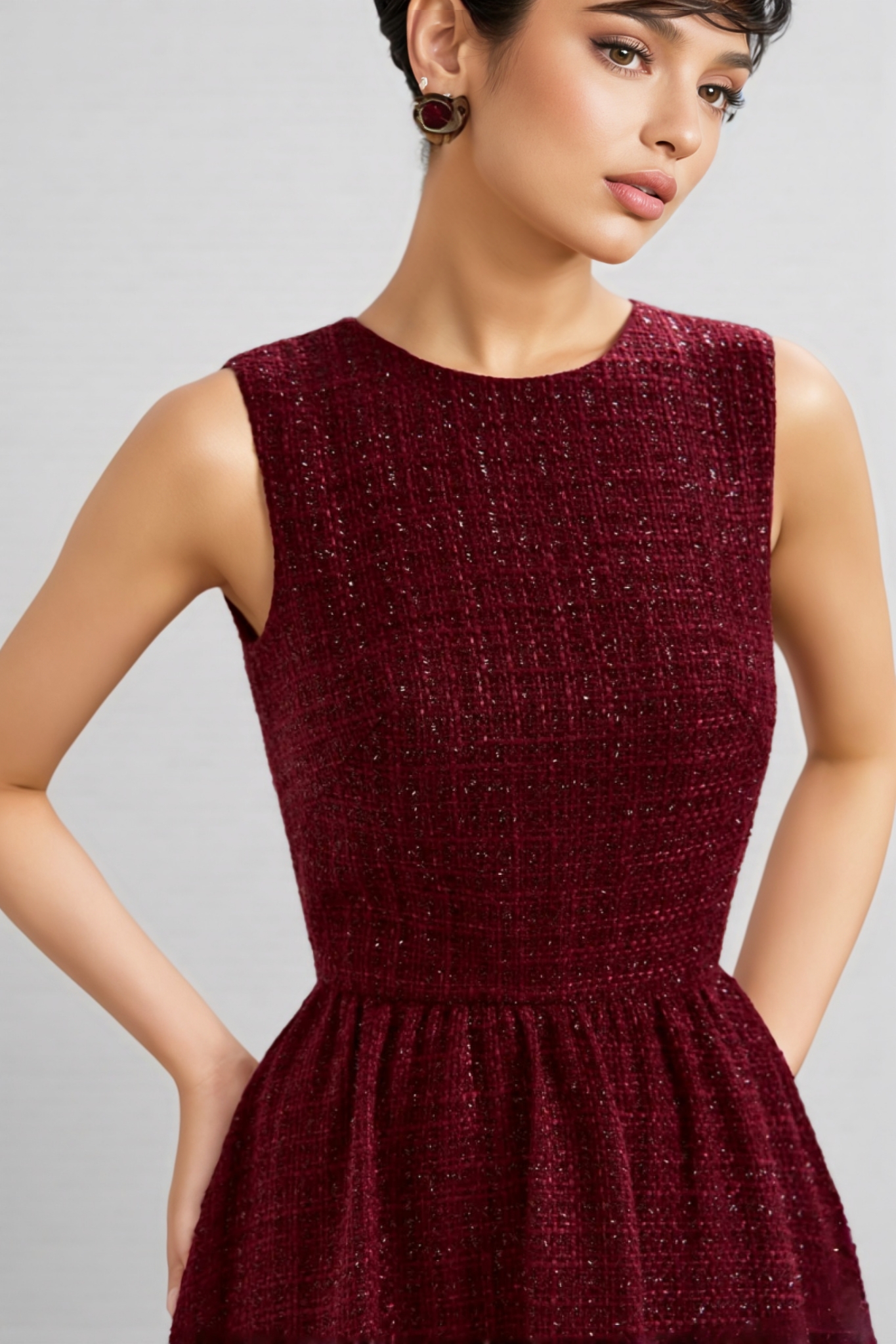 Aaros Red Small Fragrance Maxi Dress 