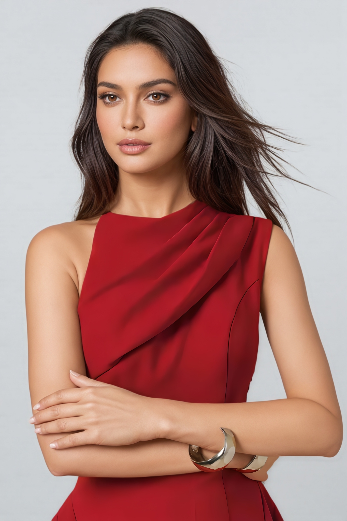 Jorjal Sleeveless Woven Dress And Cape Two-Piece Set