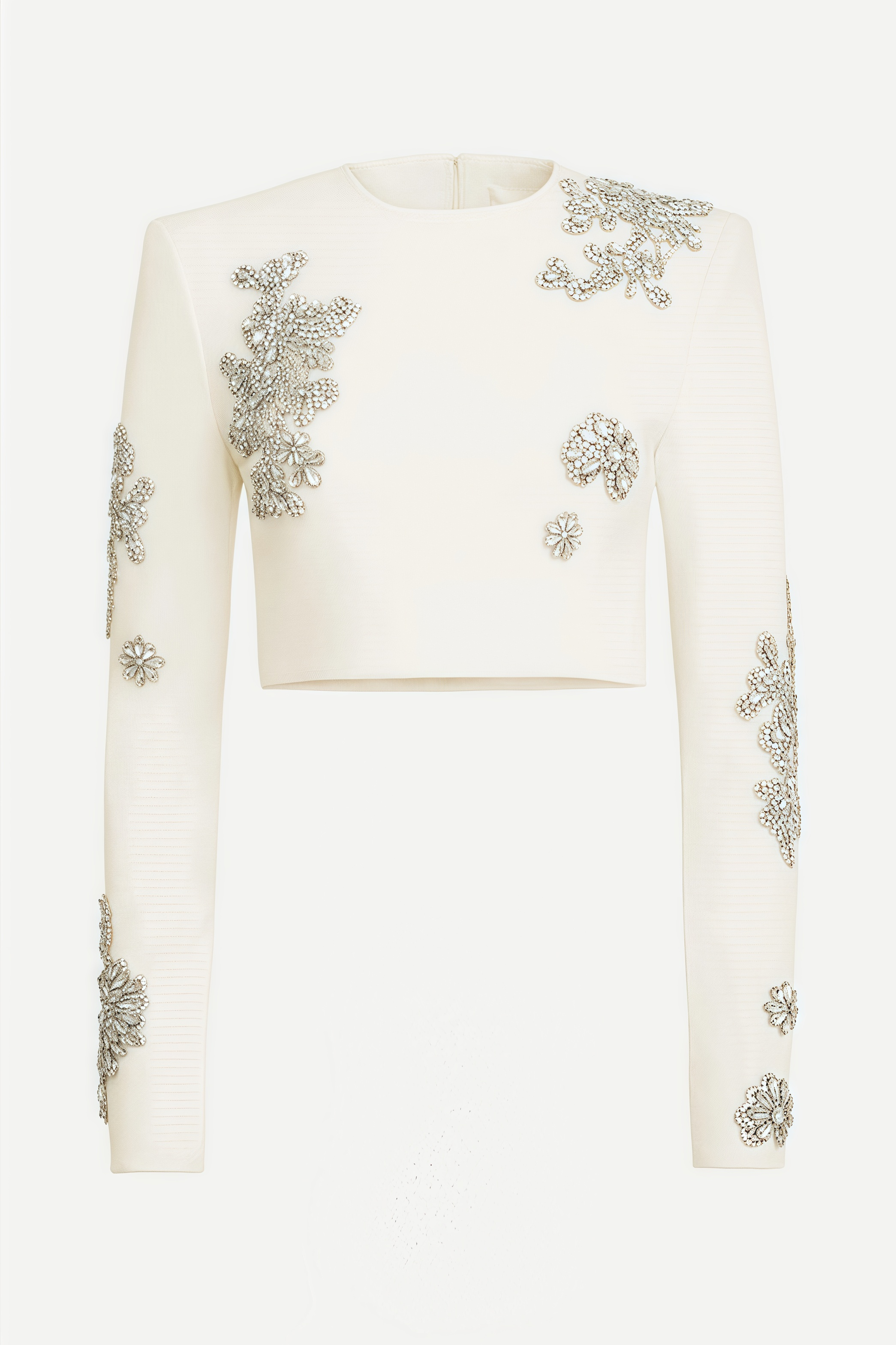 Sebast White Diamond-Studded Maxi Dress Set