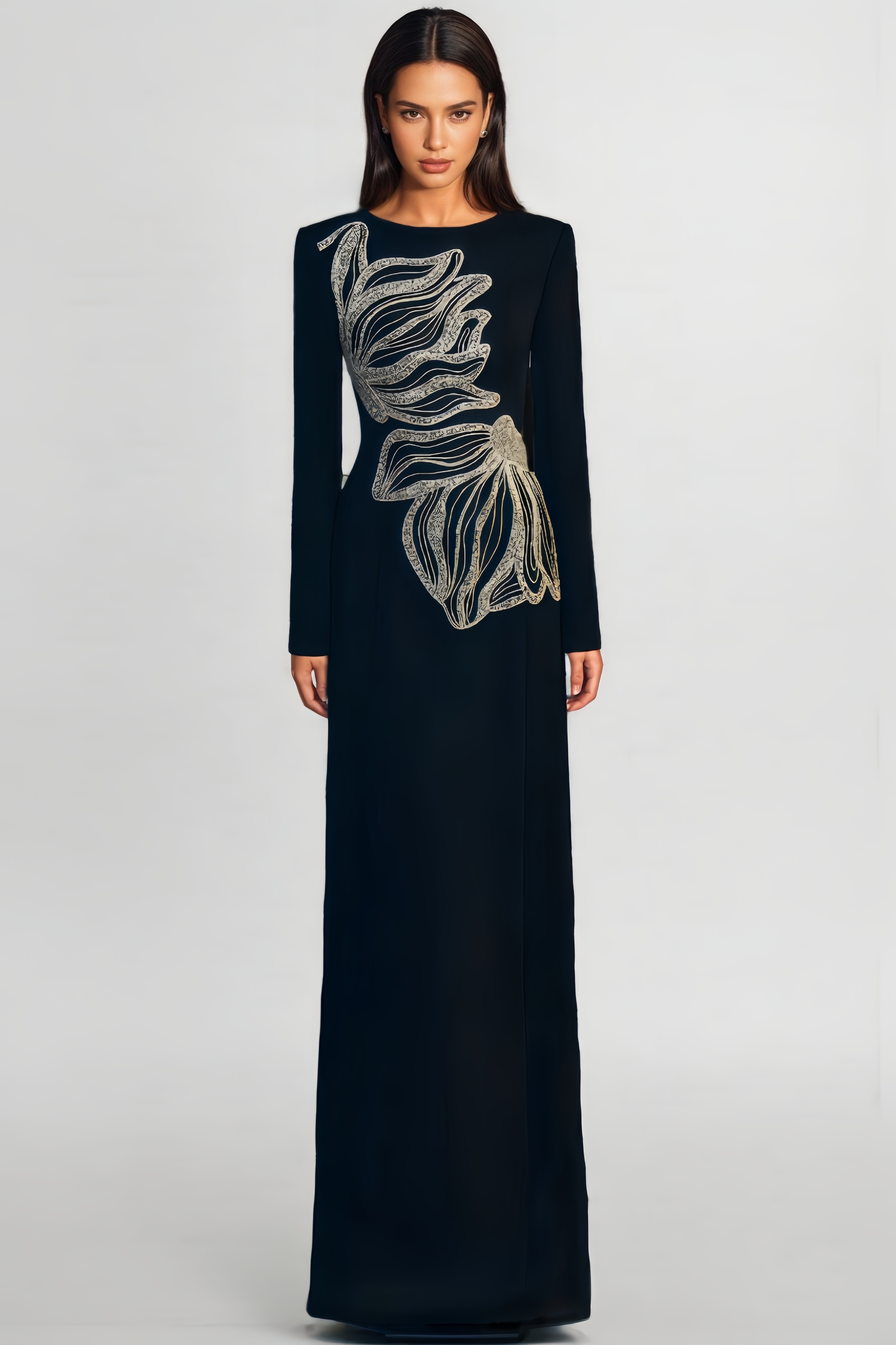 Iva Sequin Bandage Maxi Dress