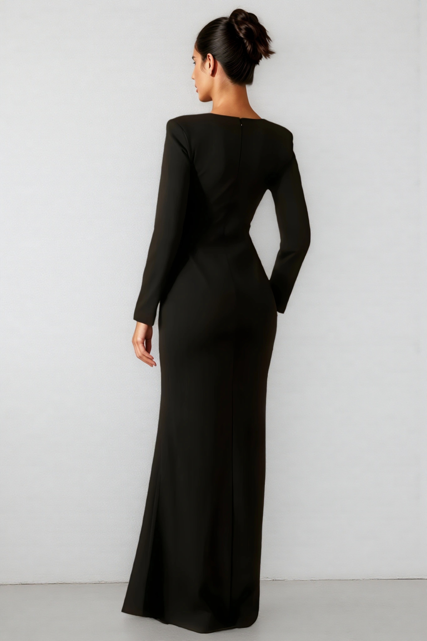 Falae Deep V-Neck Crystal-Embellished Maxi Dress
