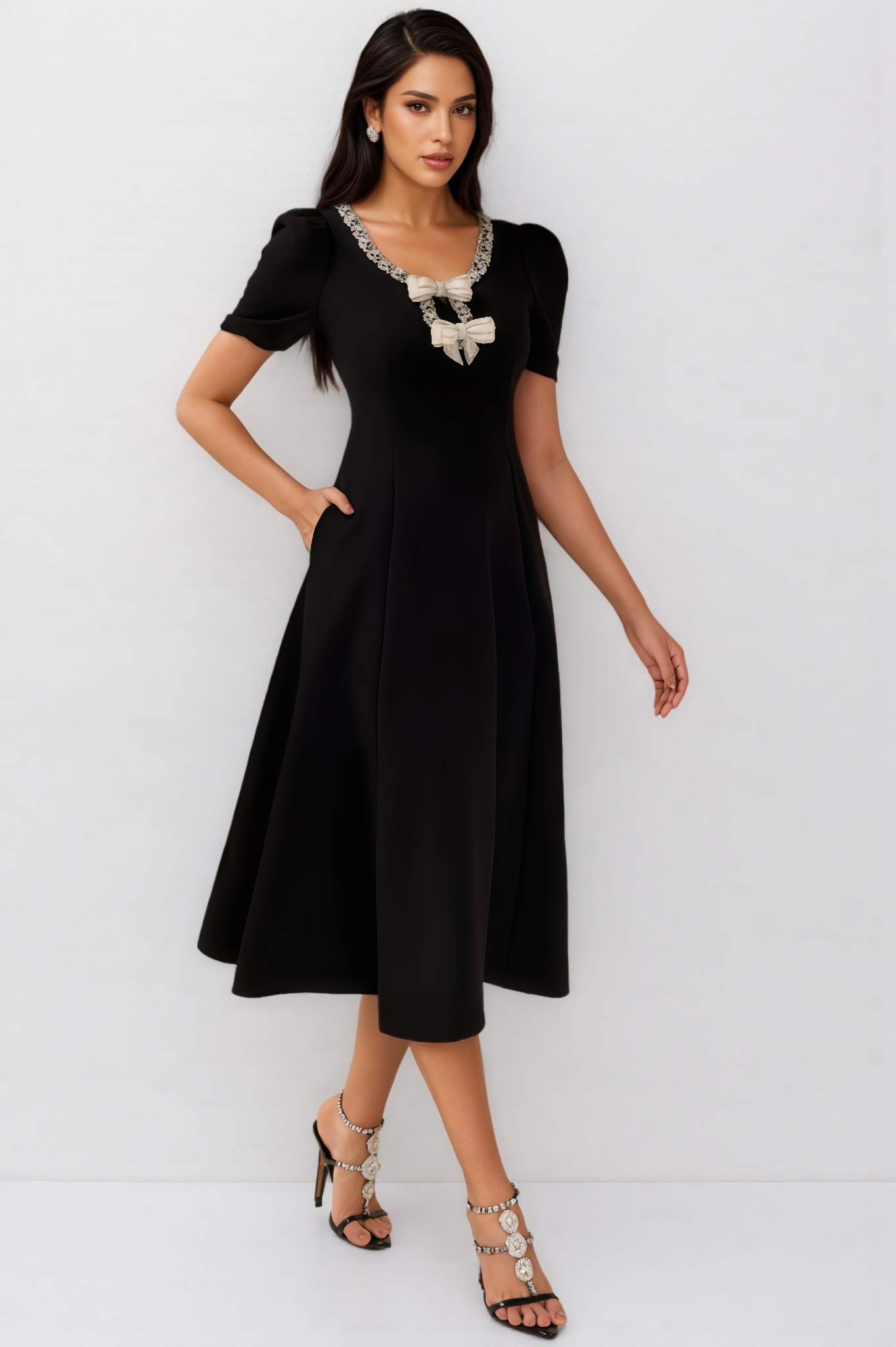 Rowdy Rhinestone Midi Dress