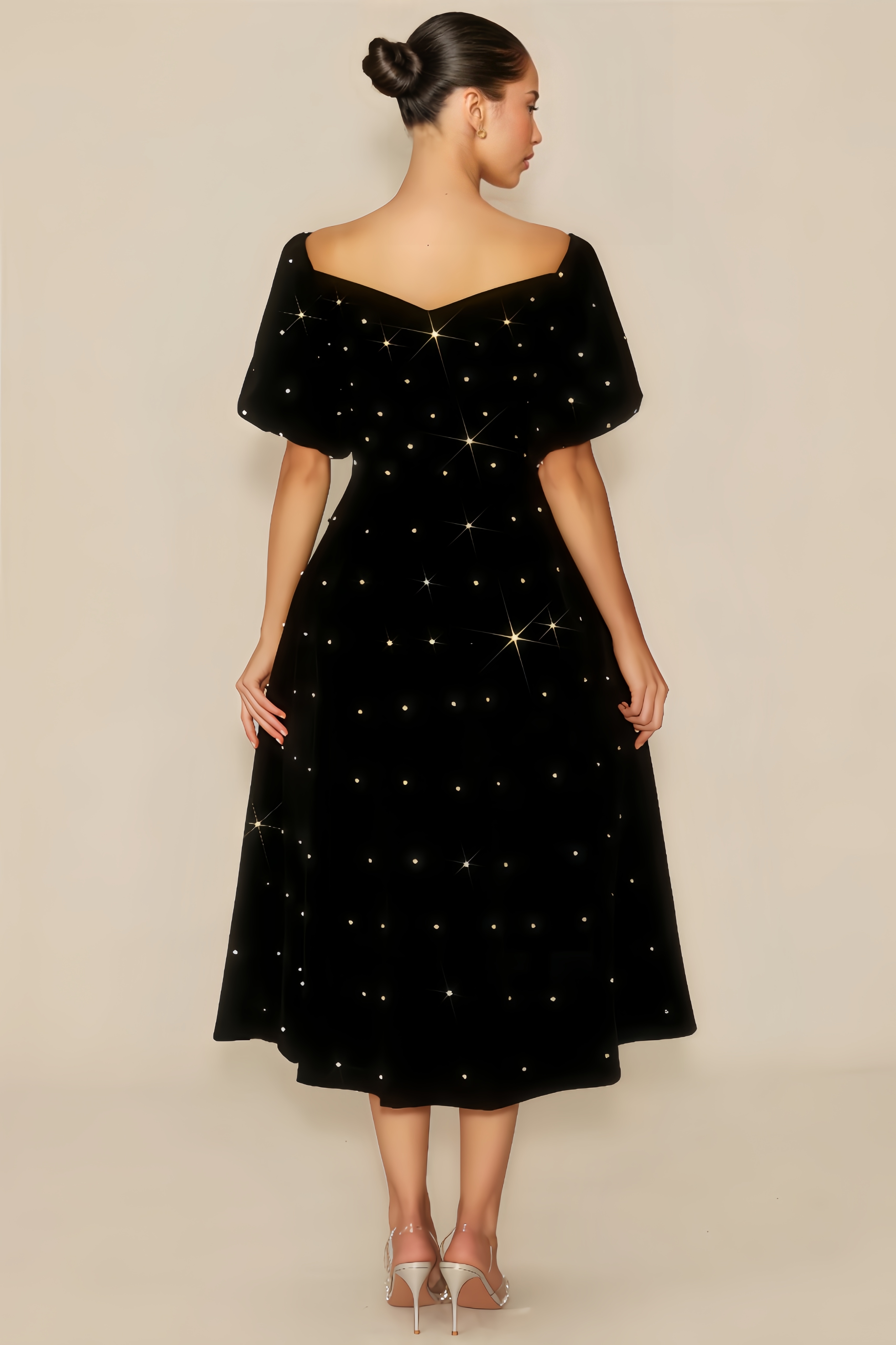 Aloise Off Shoulder Velvet Midi Dress